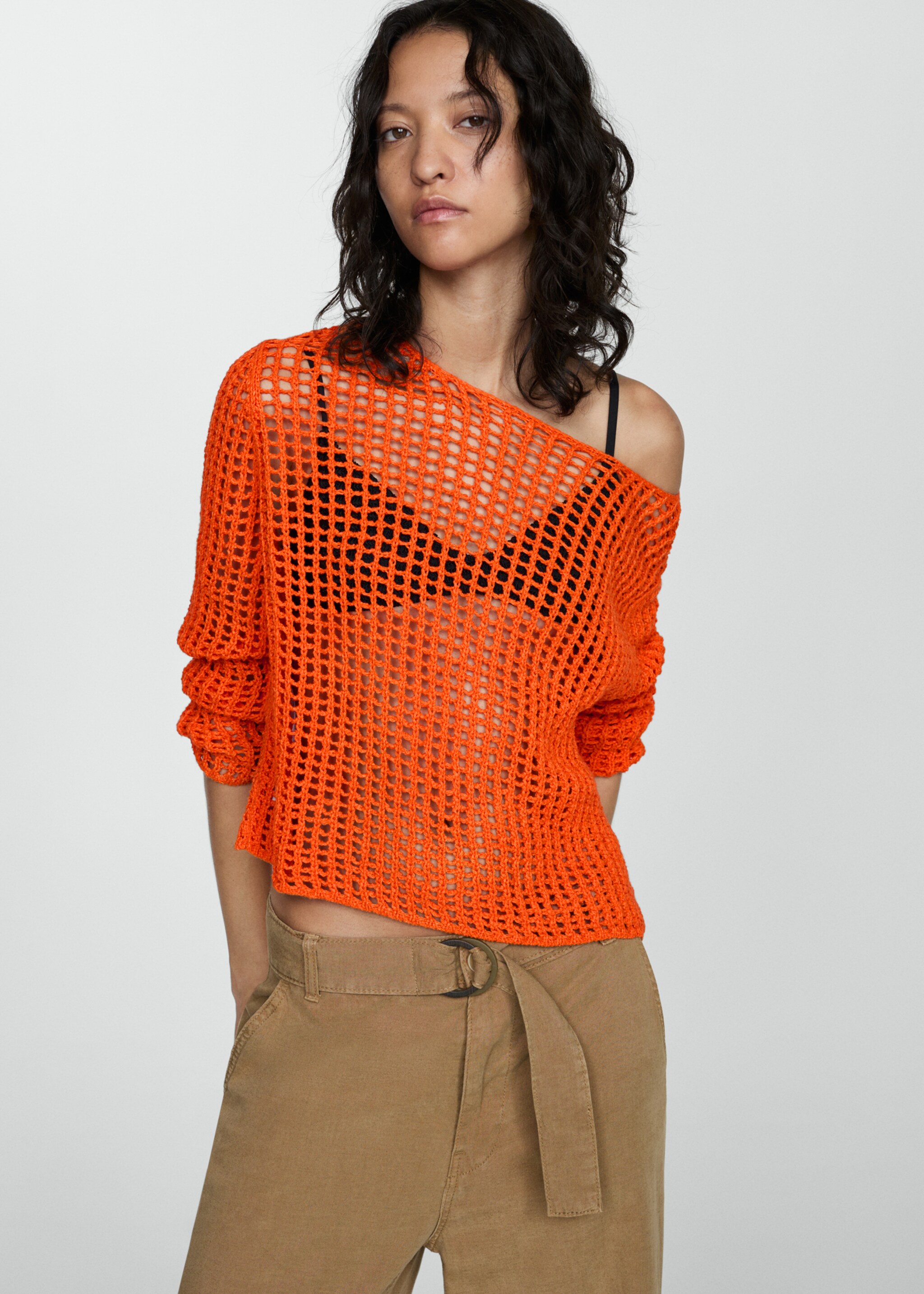 Openwork knit sweater - Medium plane