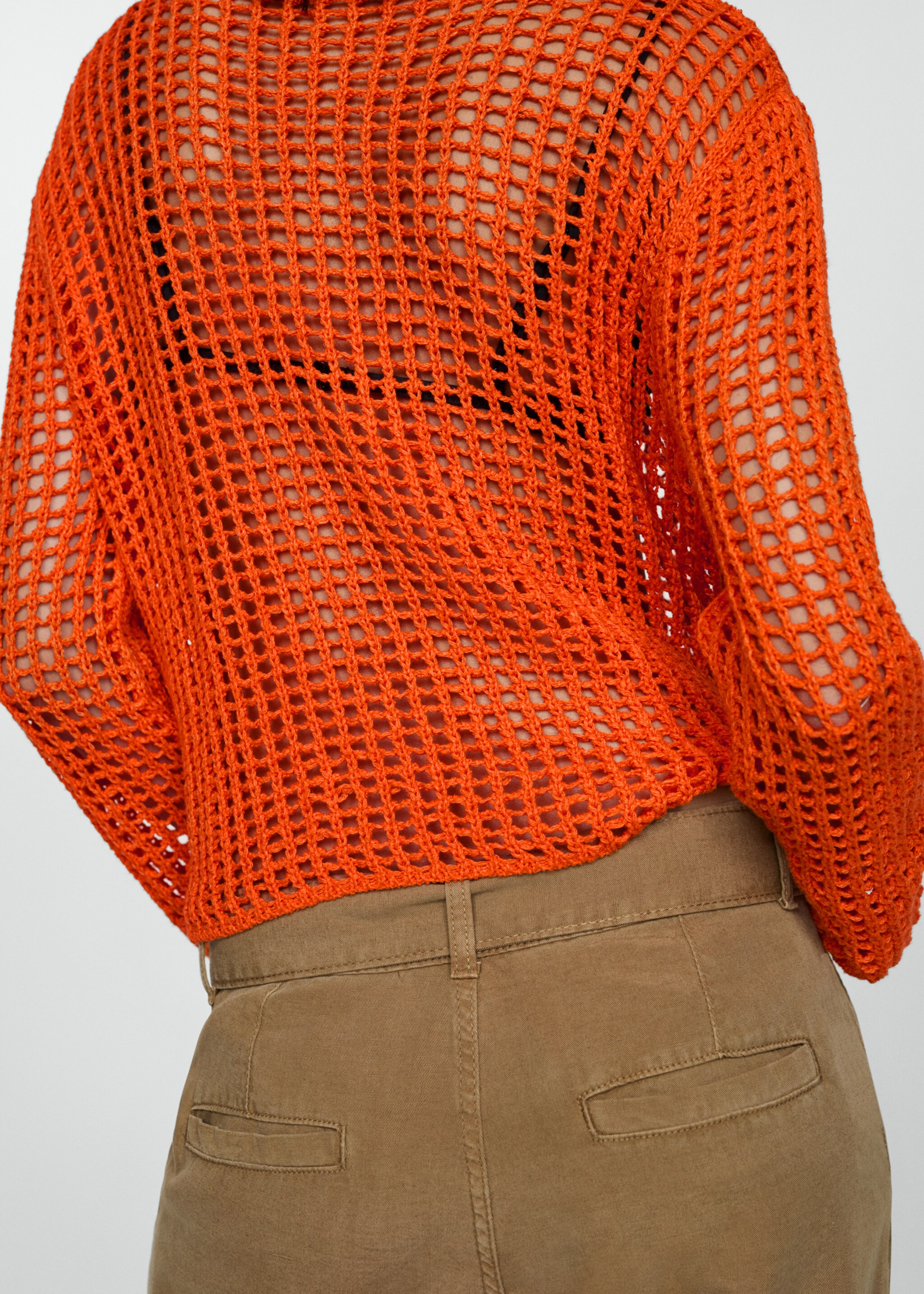 Openwork knit sweater - Reverse of the article