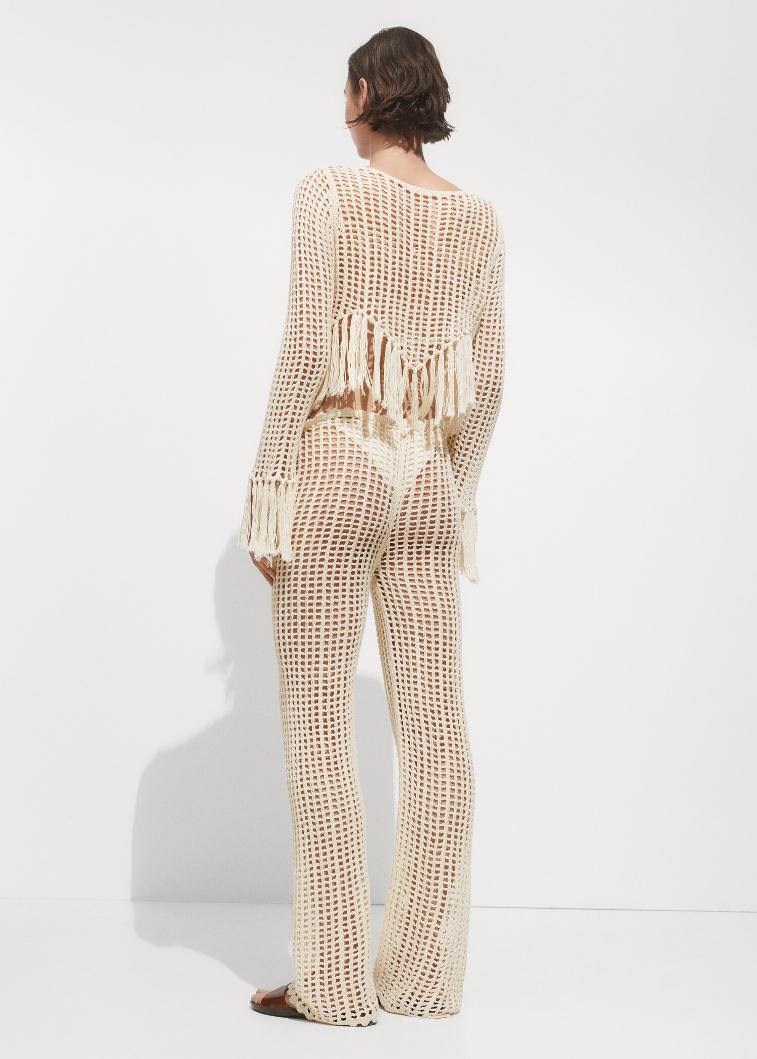 Pantalon maille ajourée - Verso de l’article