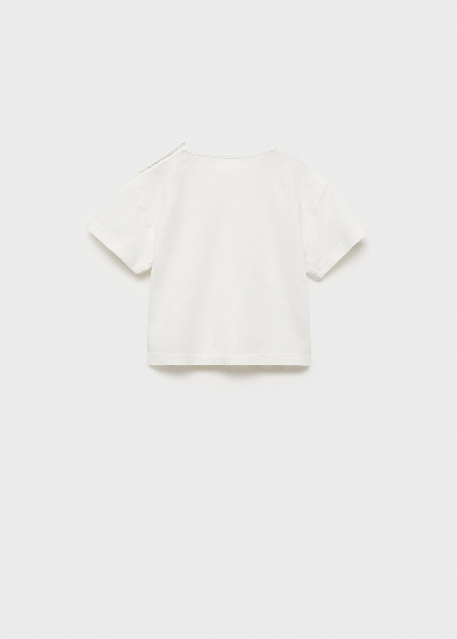 Embroidered cotton message t-shirt - Reverse of the article