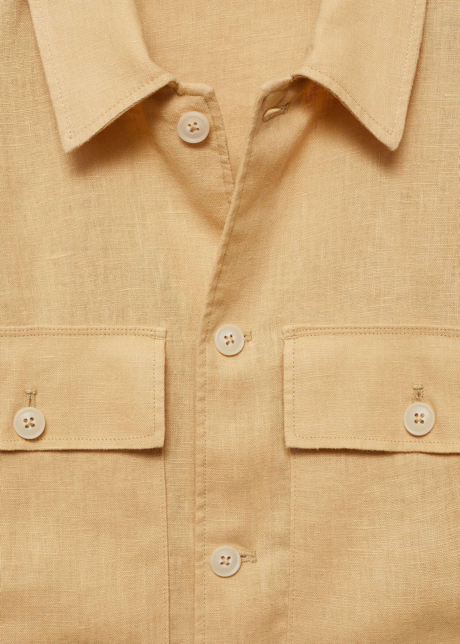 100% linen overshirt with pockets - Details of the article 8