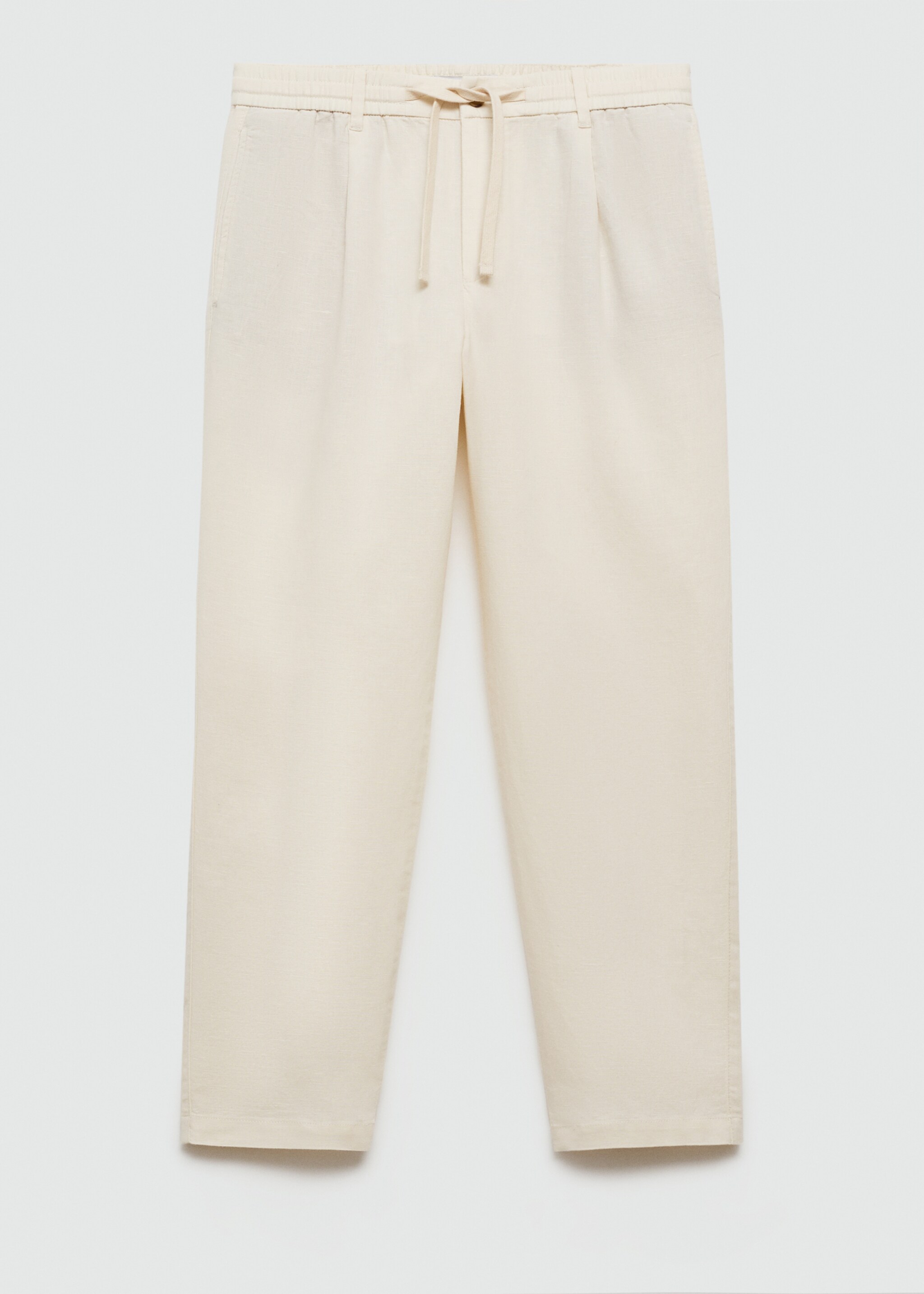 Slim-fit trousers with drawstring - Article without model, Off White. Ref: 77010569-00.