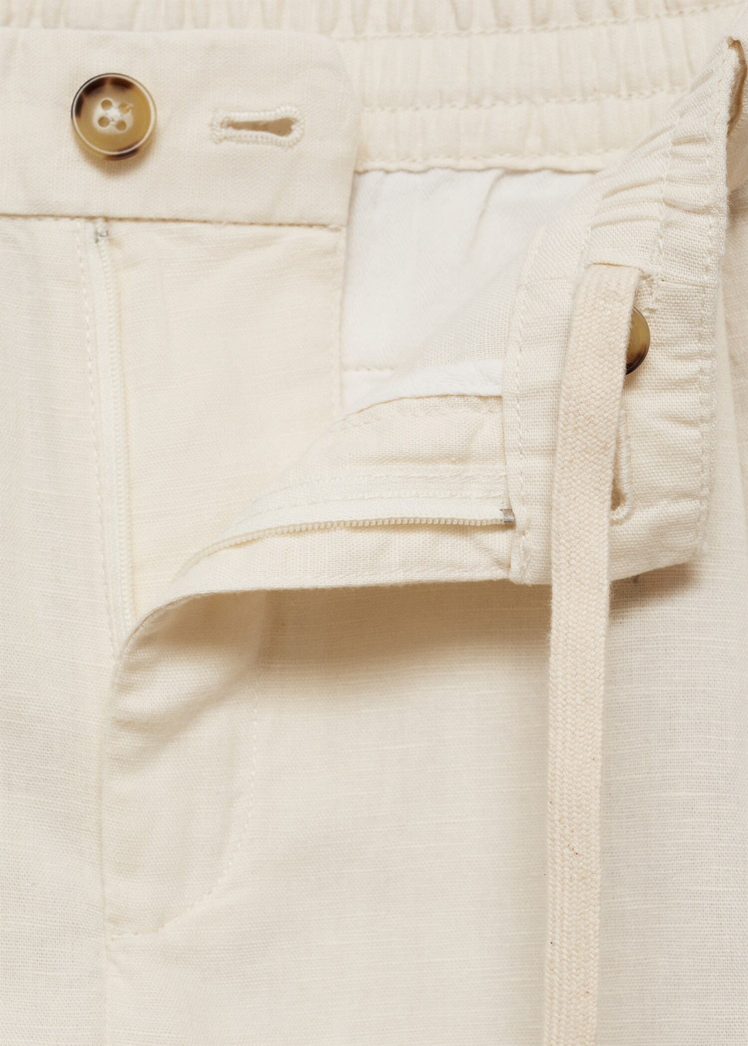 Slim Fit-Leinenhose mit Kordel - Detail des Artikels 0