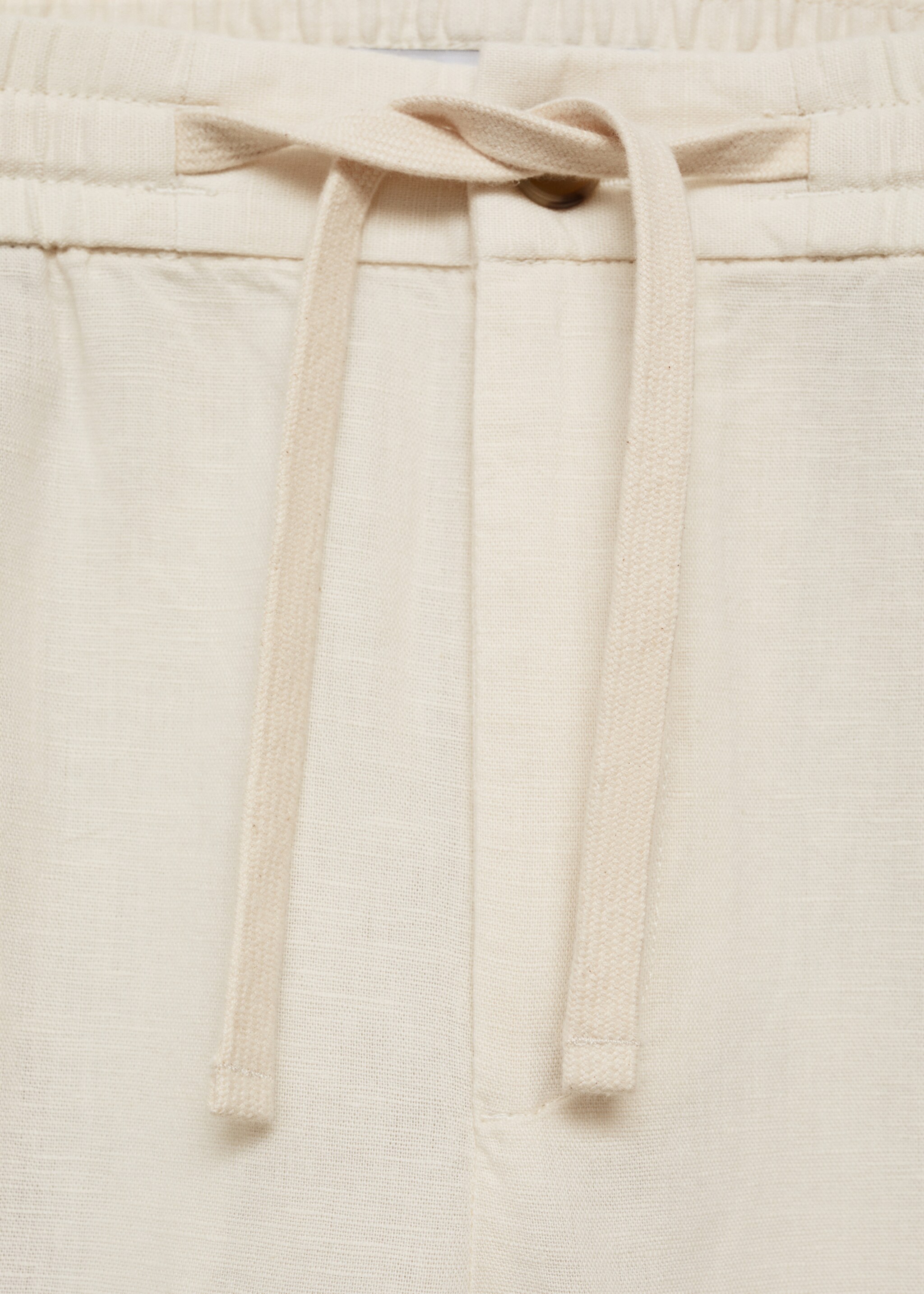 Slim-fit trousers with drawstring - Details of the article 8, Off White. Ref: 77010569-00.