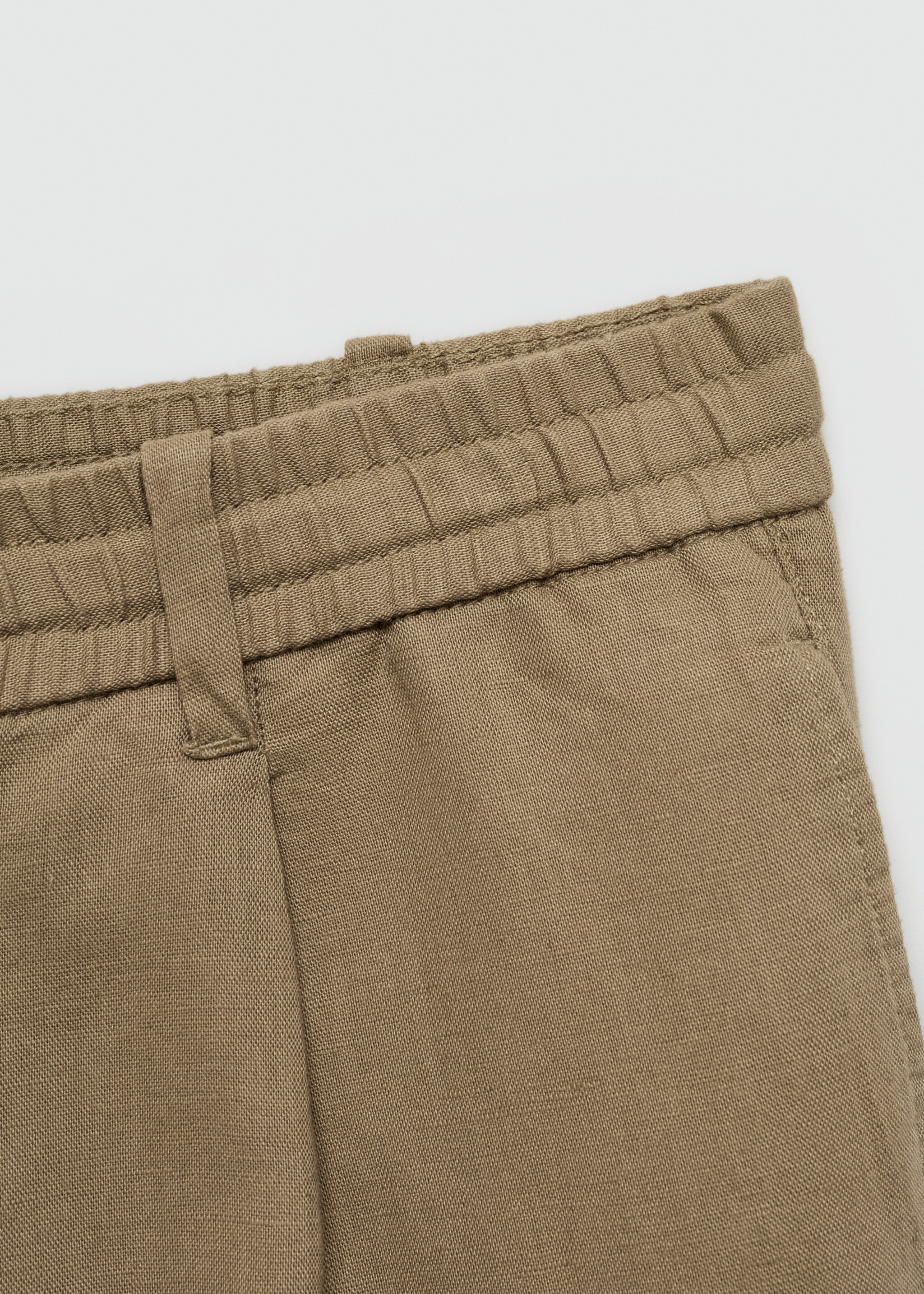 Slim-fit trousers with drawstring - Details of the article 0, Medium Green. Ref: 77010569-00.