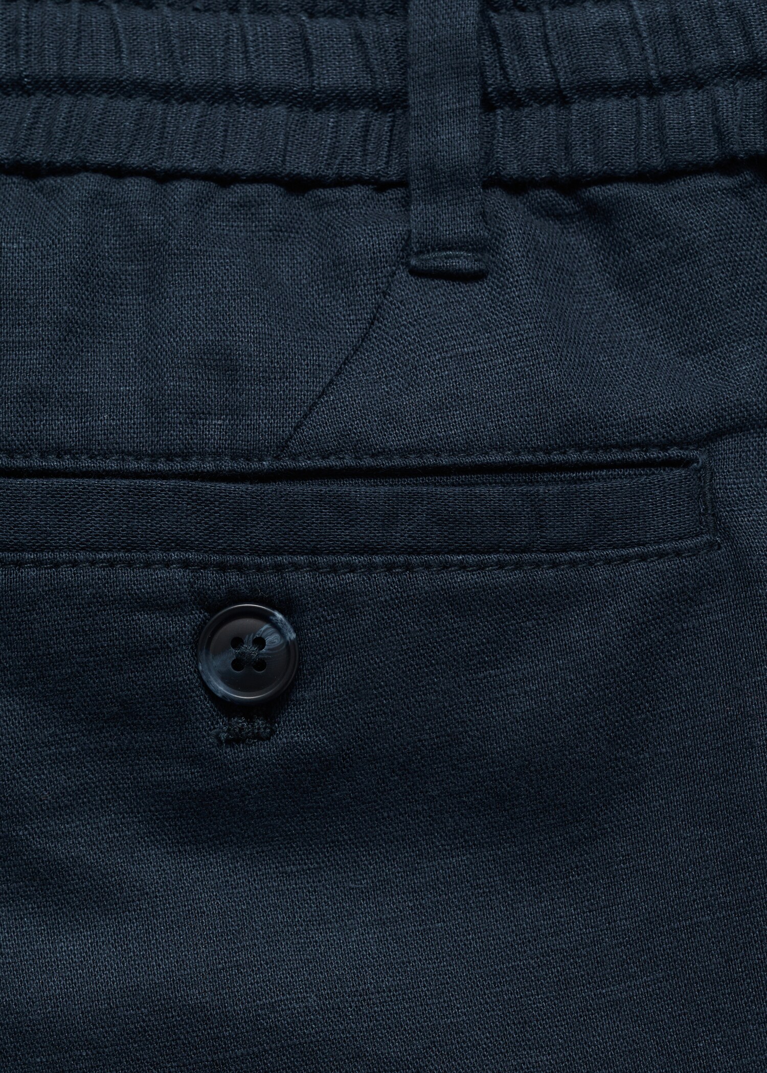 Slim Fit-Leinenhose mit Kordel - Detail des Artikels 8