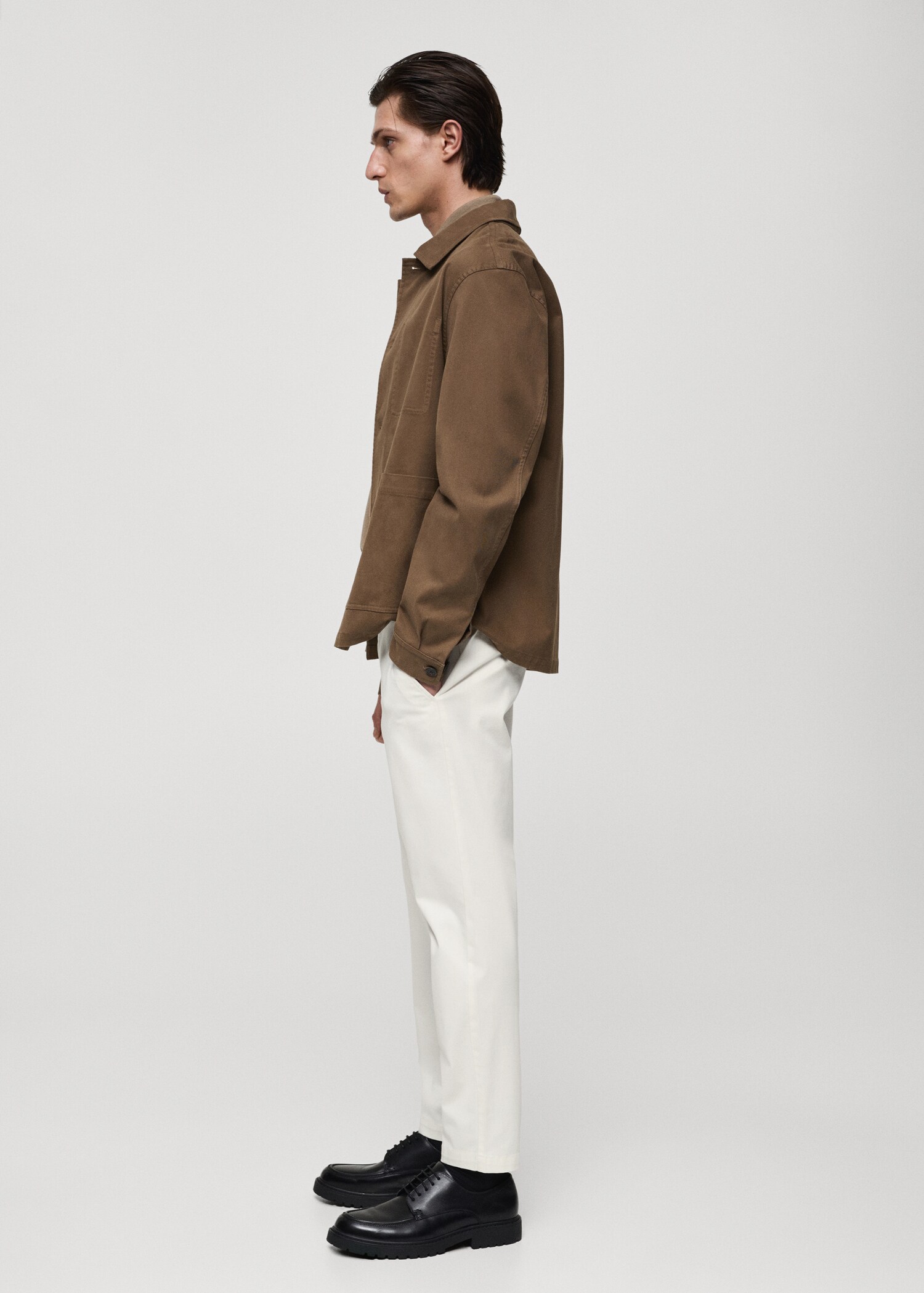 Cotton tapered crop trousers - Details of the article 2