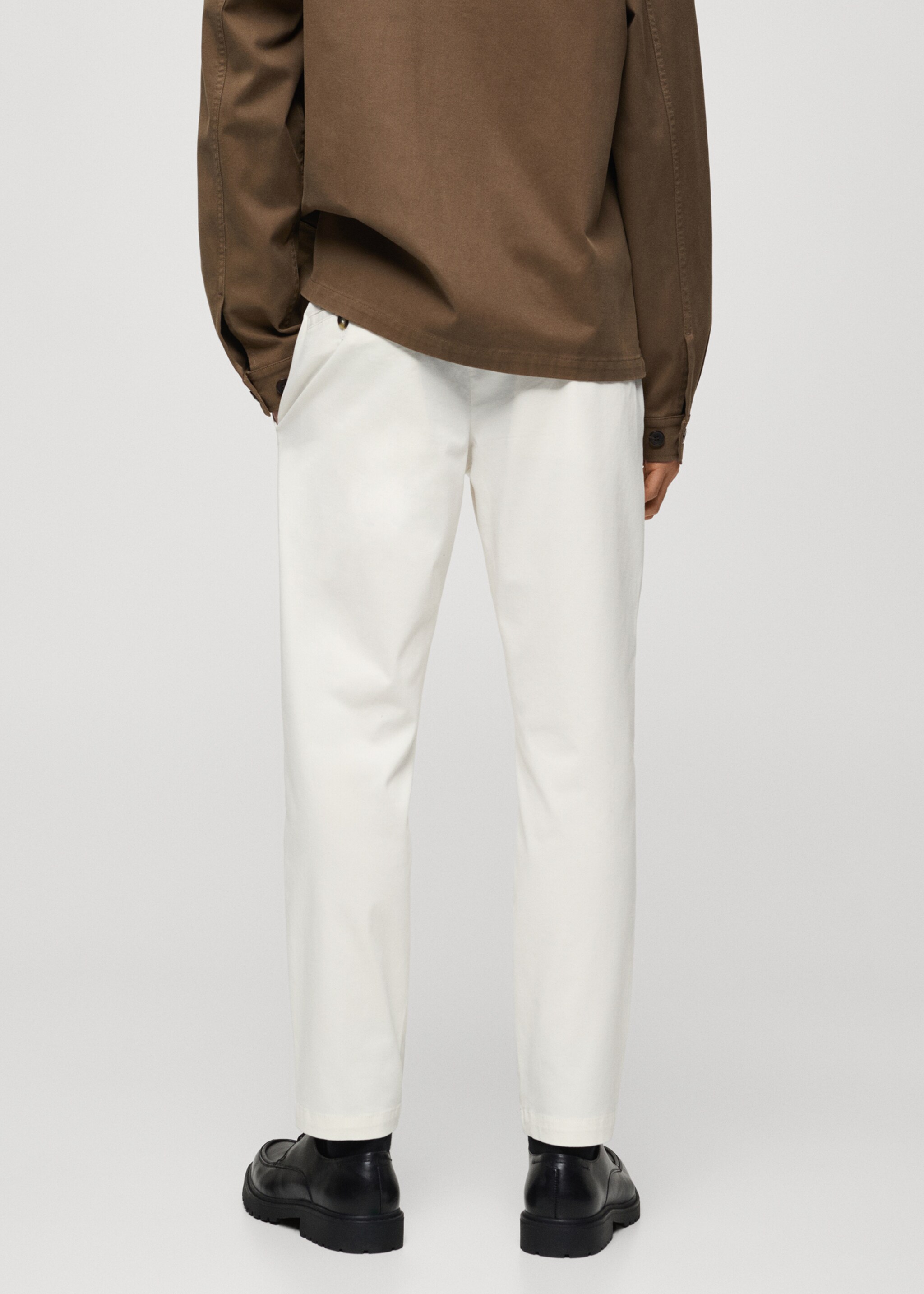 Pantaloni din bumbac tapered cropped - Spatele articolului