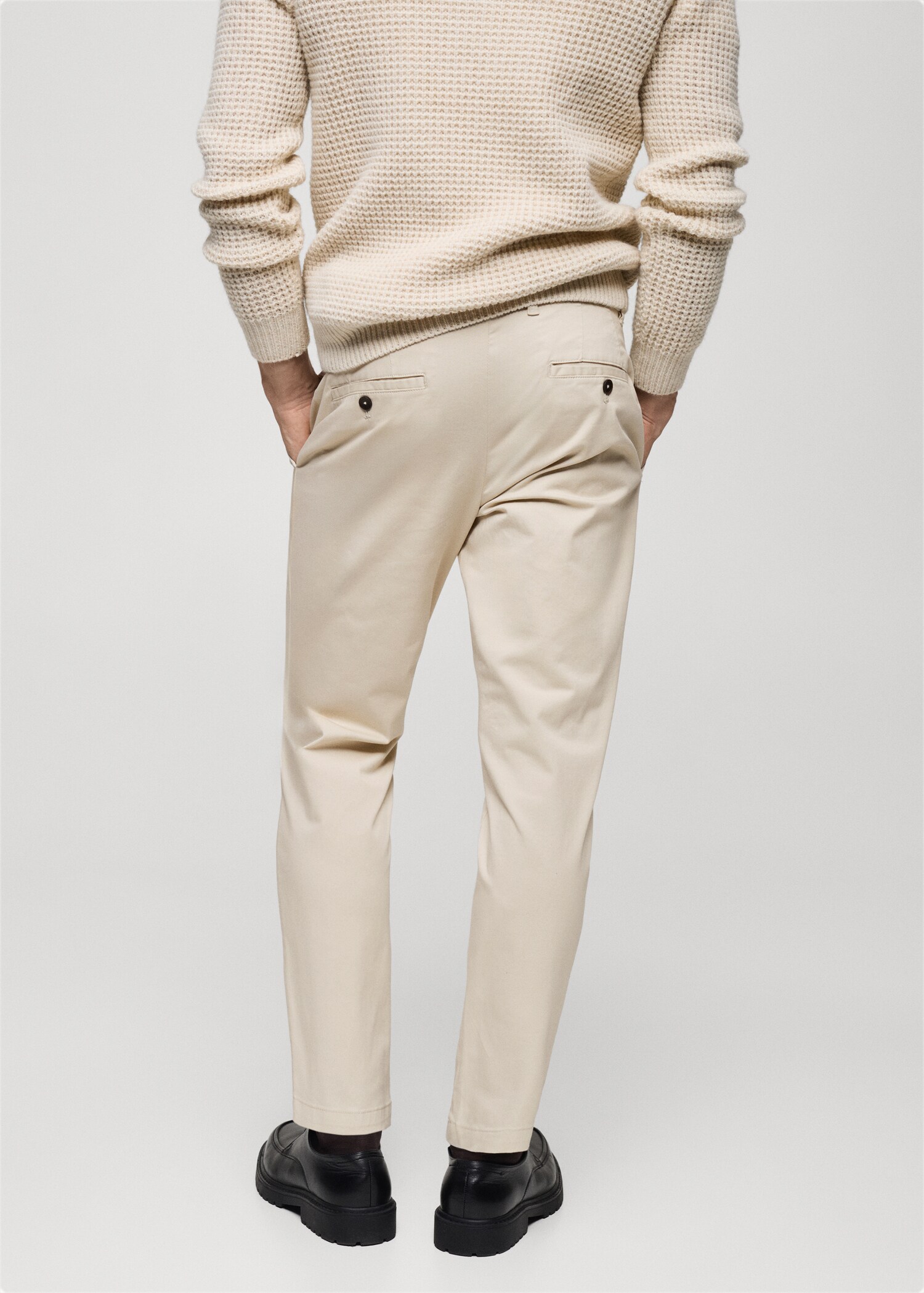Cotton tapered crop trousers - Reverse of the article