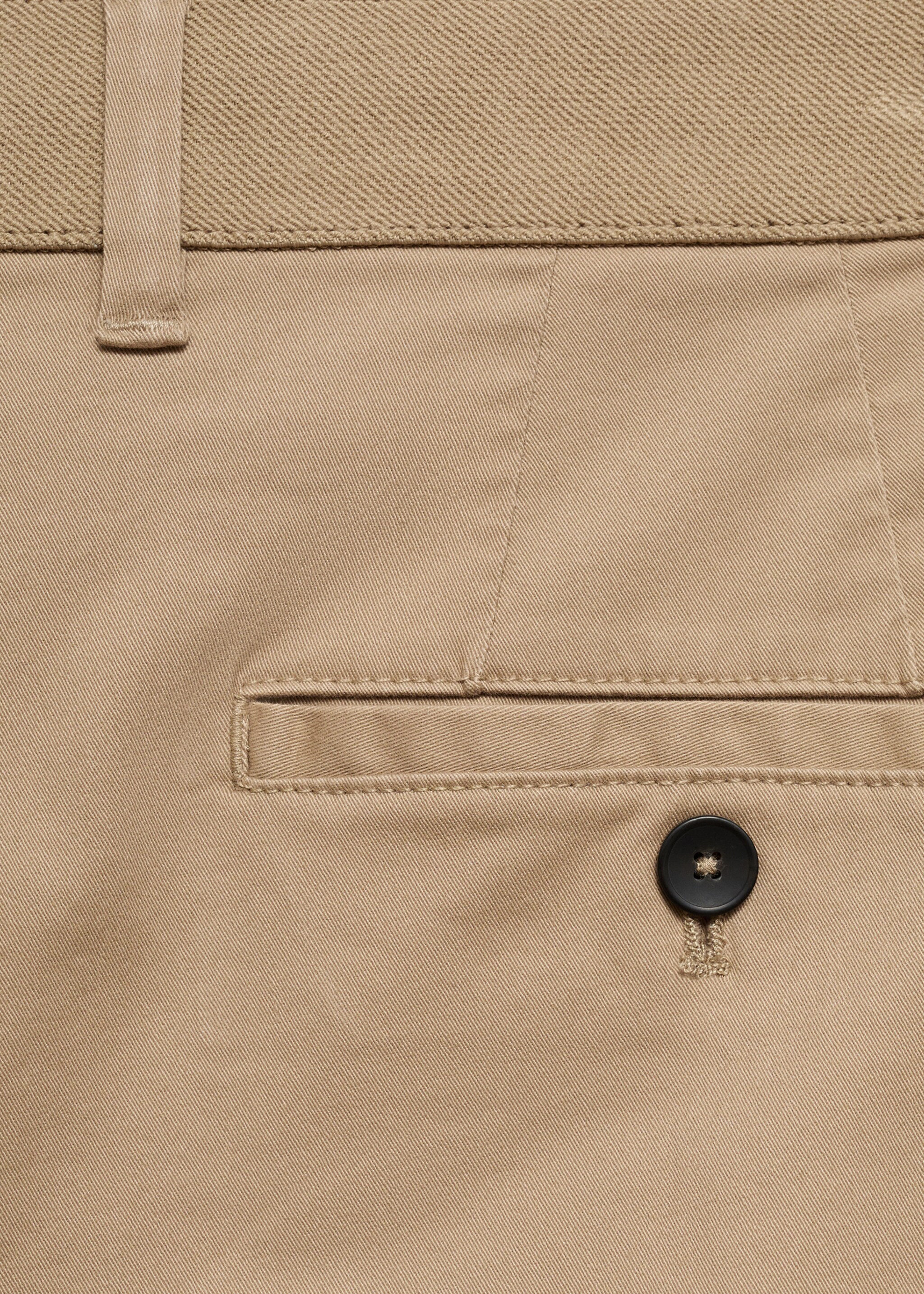 Cotton tapered crop trousers - Details of the article 0