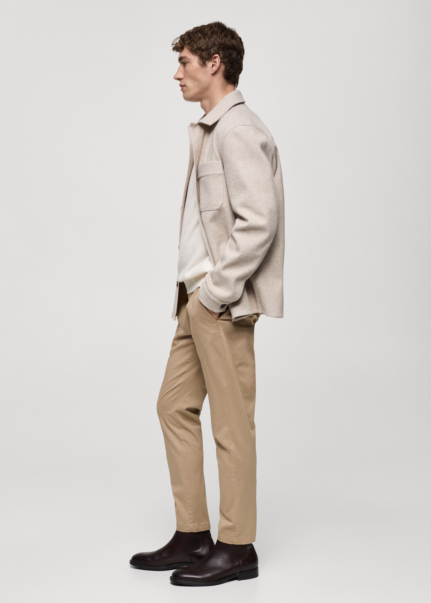 Cotton tapered crop trousers - Details of the article 2