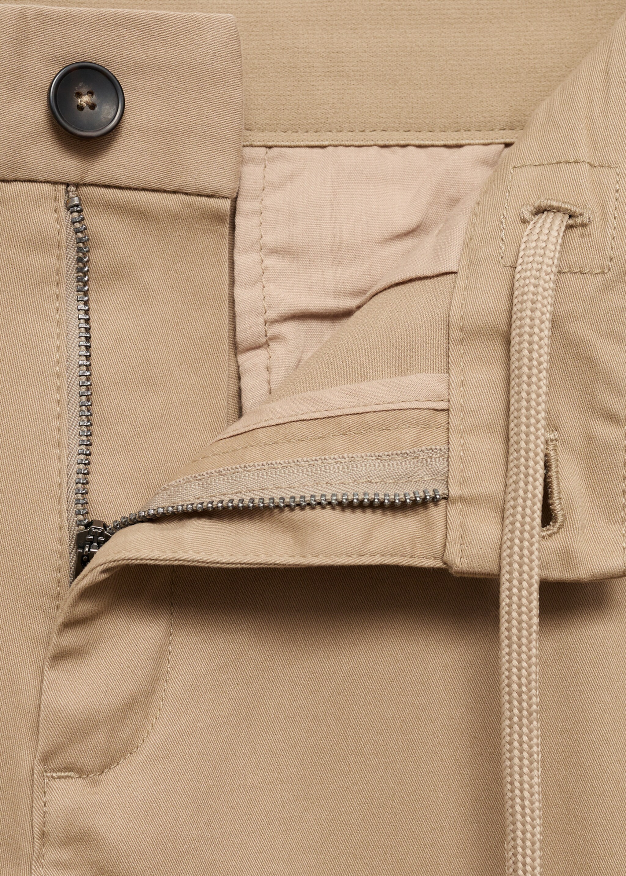 Cotton tapered crop trousers - Details of the article 8