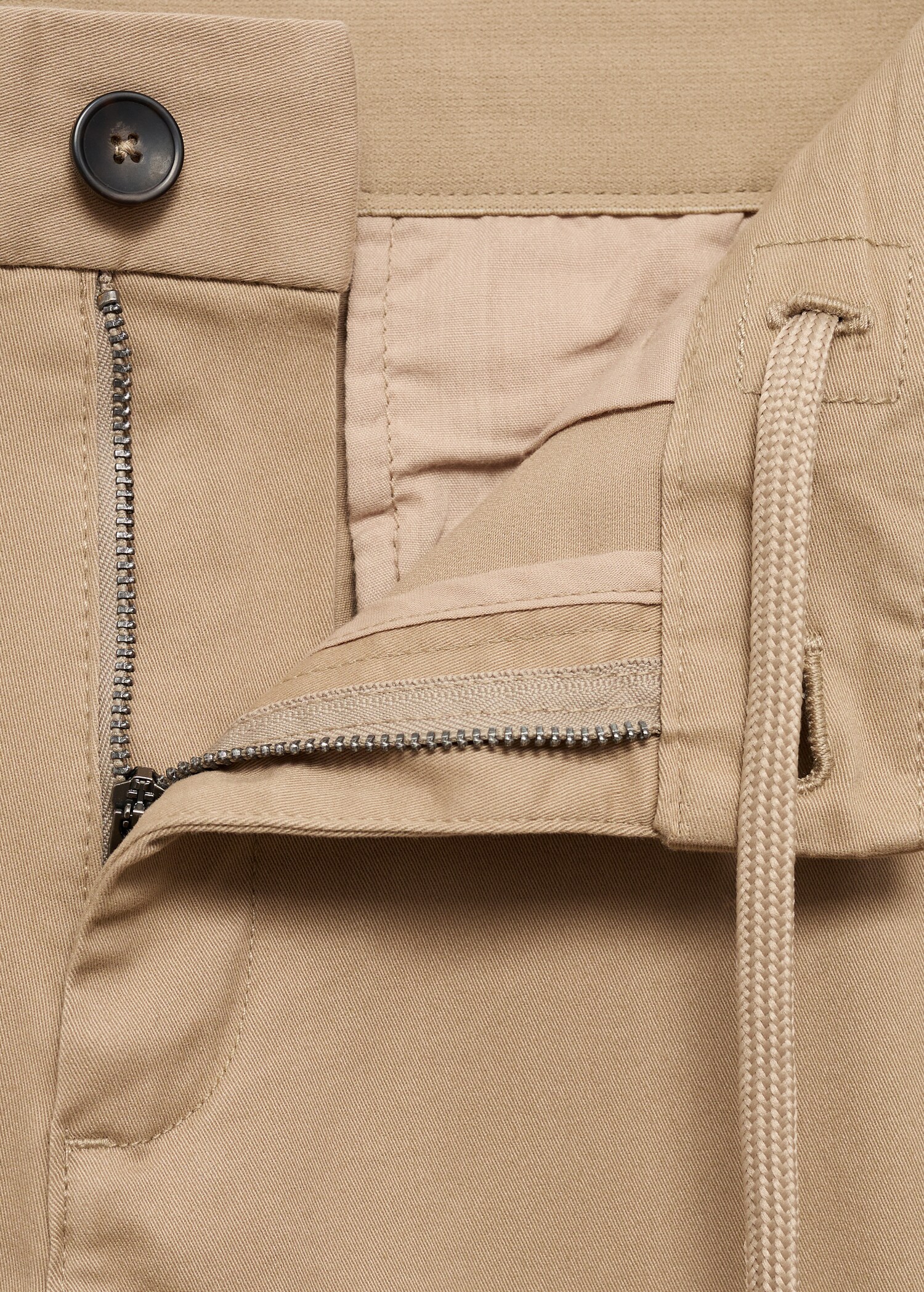 Cotton tapered crop trousers - Details of the article 8
