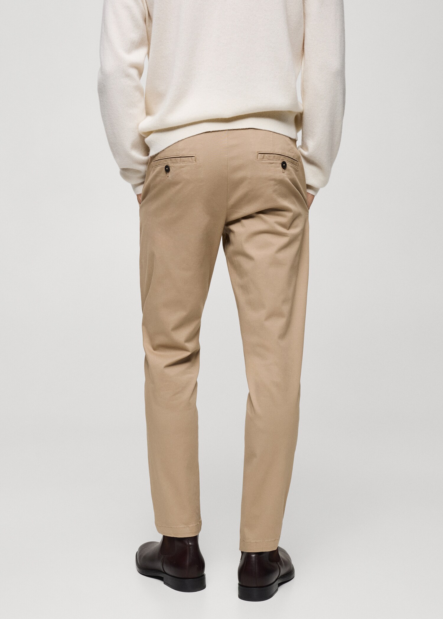 Cotton tapered crop trousers - Reverse of the article