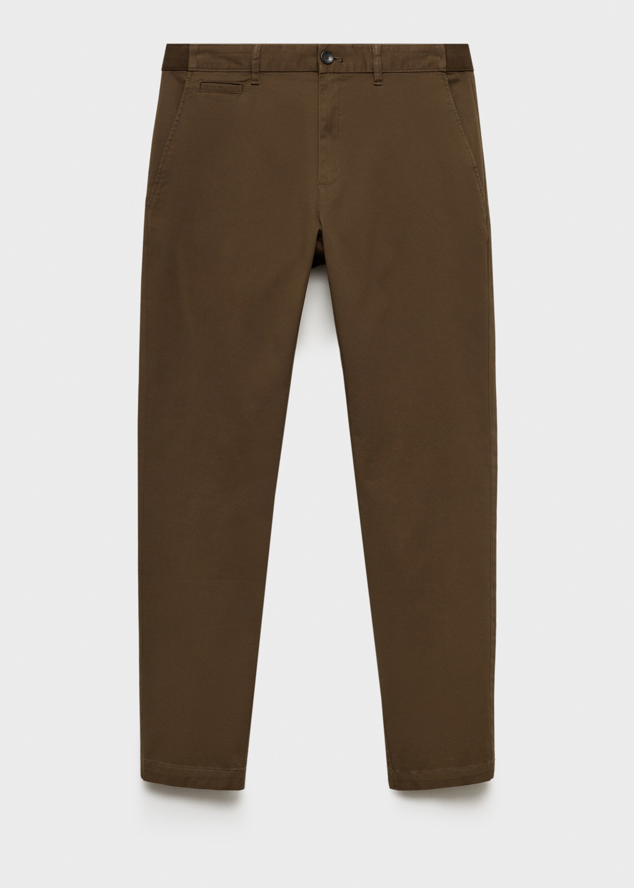 Pantalón algodón tapered crop - Artículo sin modelo, Marrón. Ref: 77010570-00.