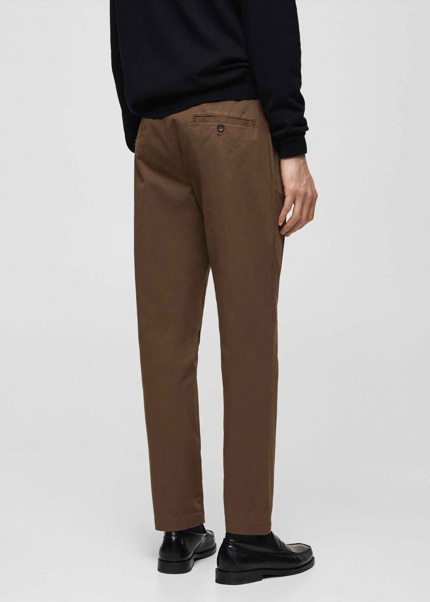 Cotton tapered crop trousers - Reverse of the article