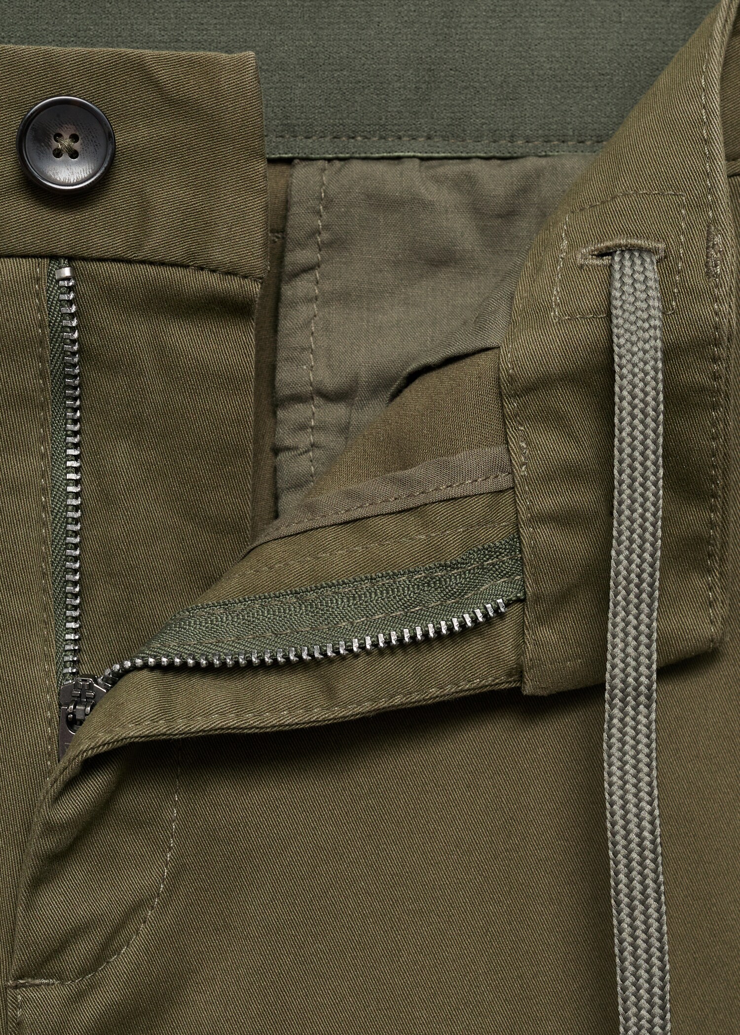 Cotton tapered crop trousers - Details of the article 8