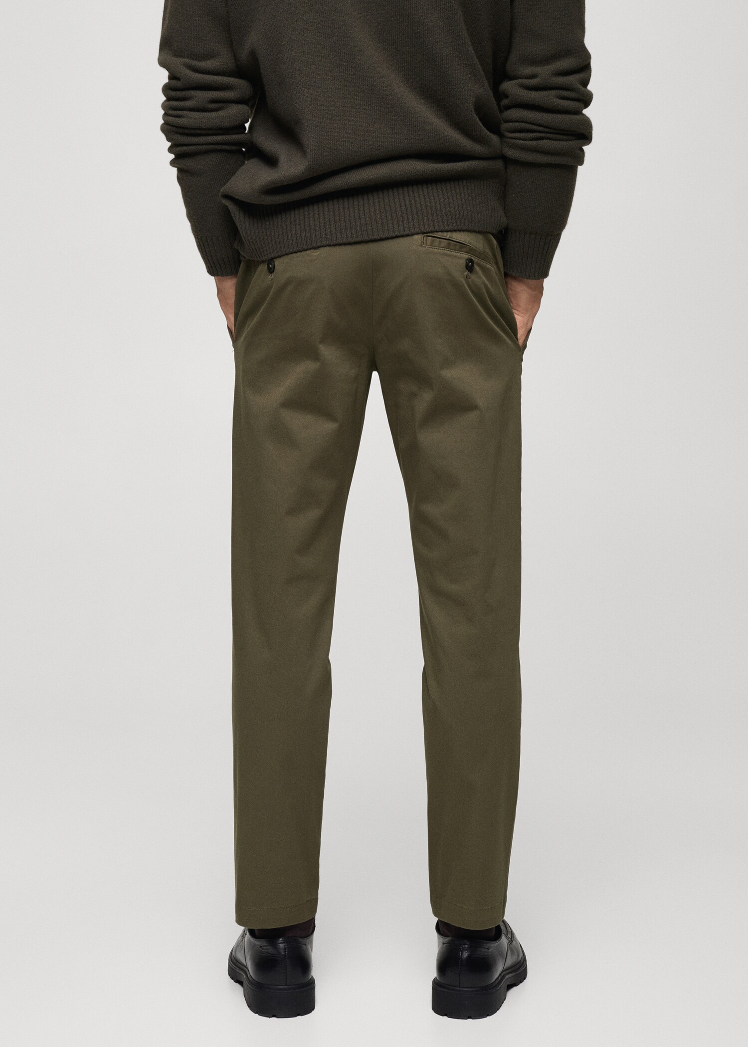 Cotton tapered crop trousers - Reverse of the article