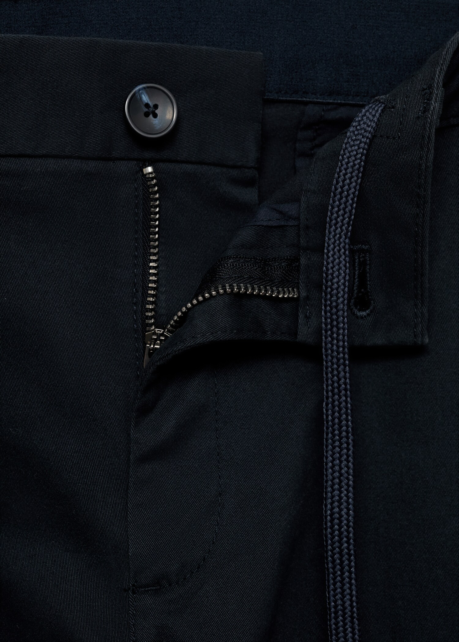 Cotton tapered crop trousers - Details of the article 0