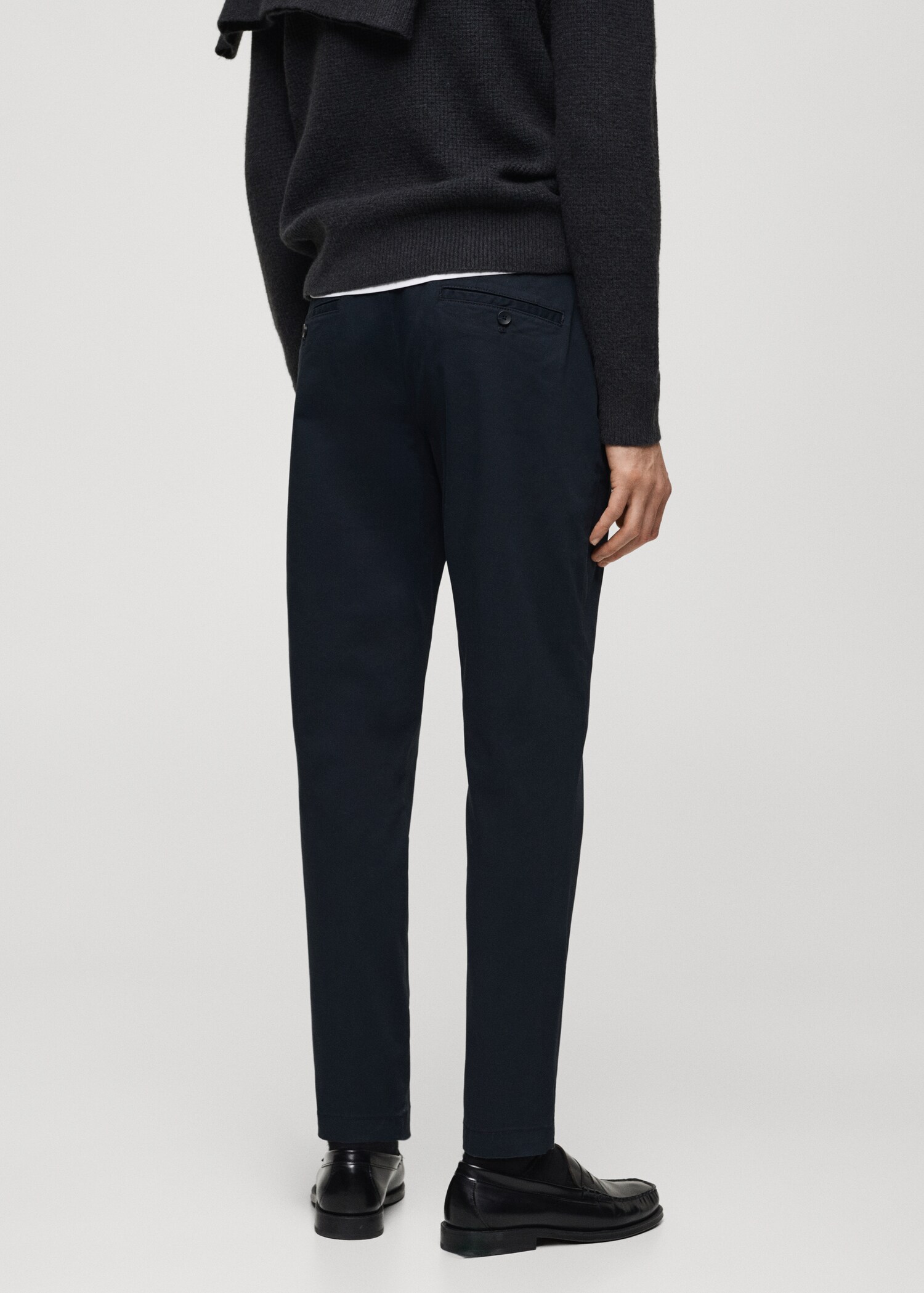 Cotton tapered crop trousers - Reverse of the article