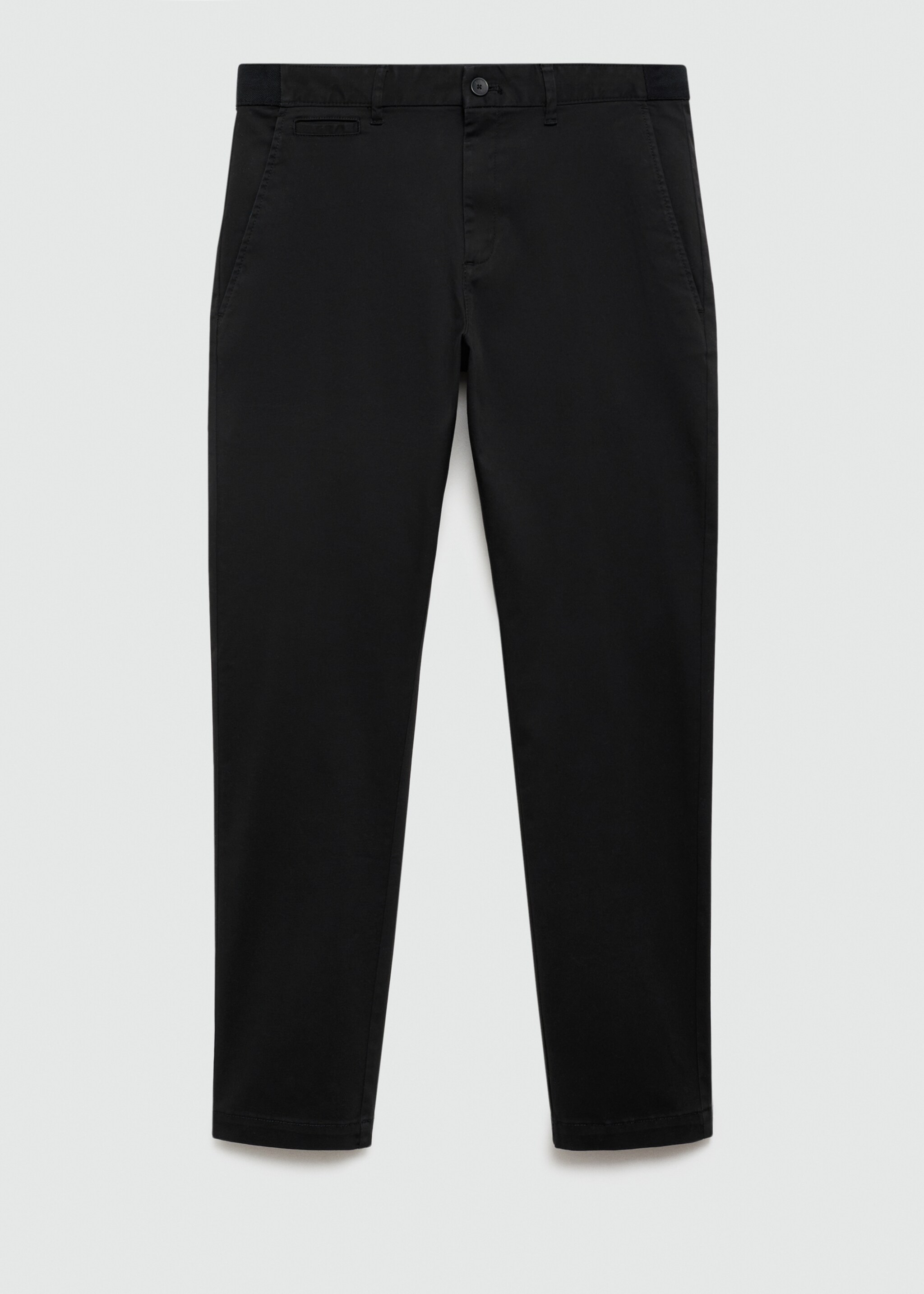 Pantalón algodón tapered crop - Artículo sin modelo, Negro. Ref: 77010570-00.