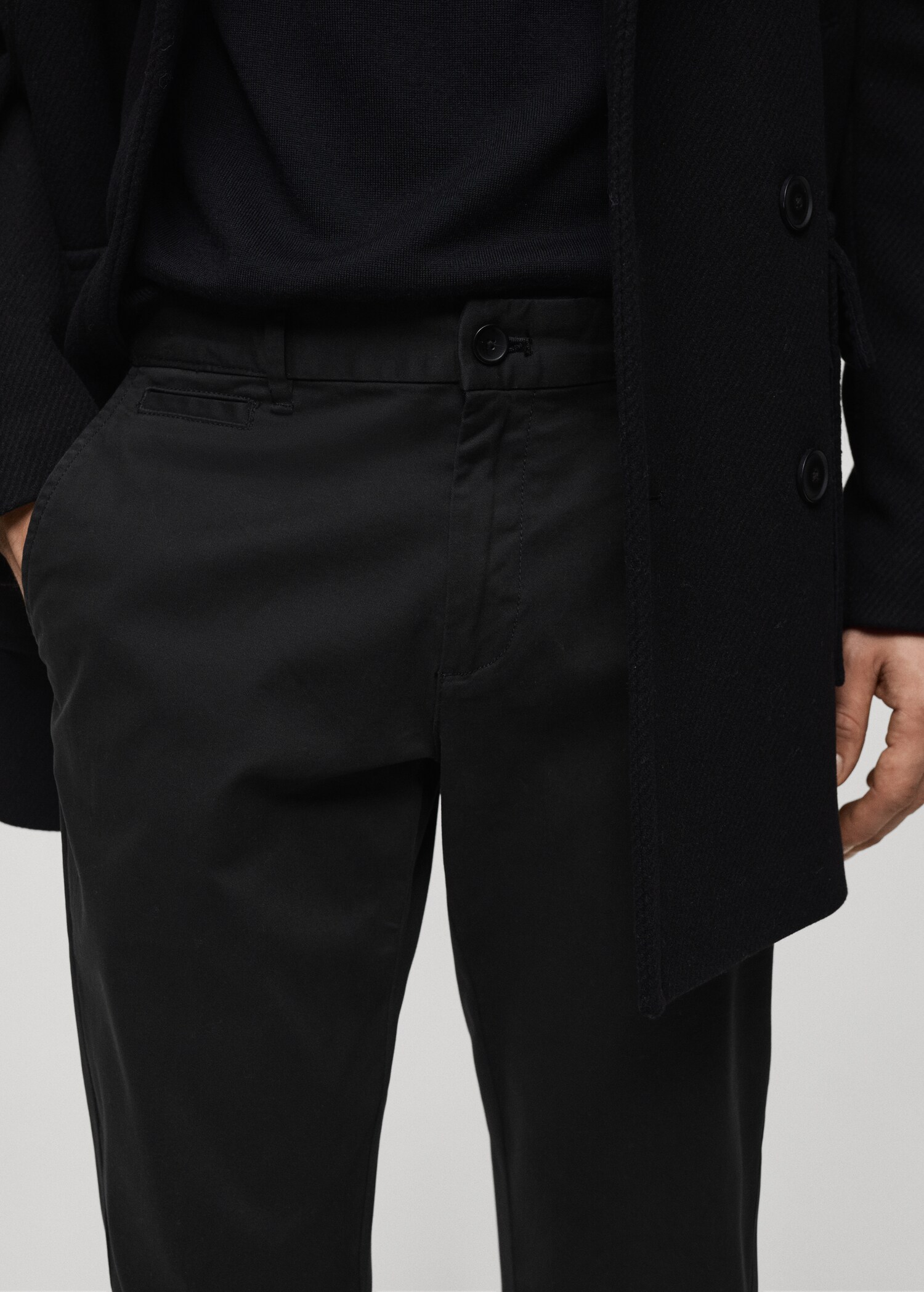 Tapered Crop-Baumwollhose - Detail des Artikels 1