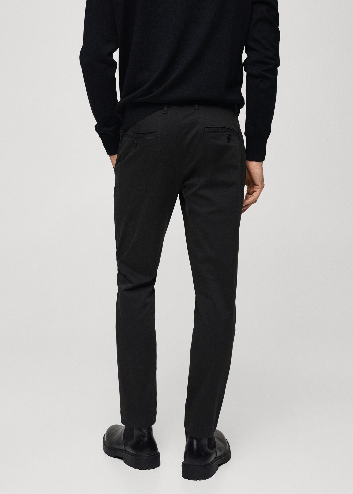 Tapered Crop-Baumwollhose - Rückseite des Artikels