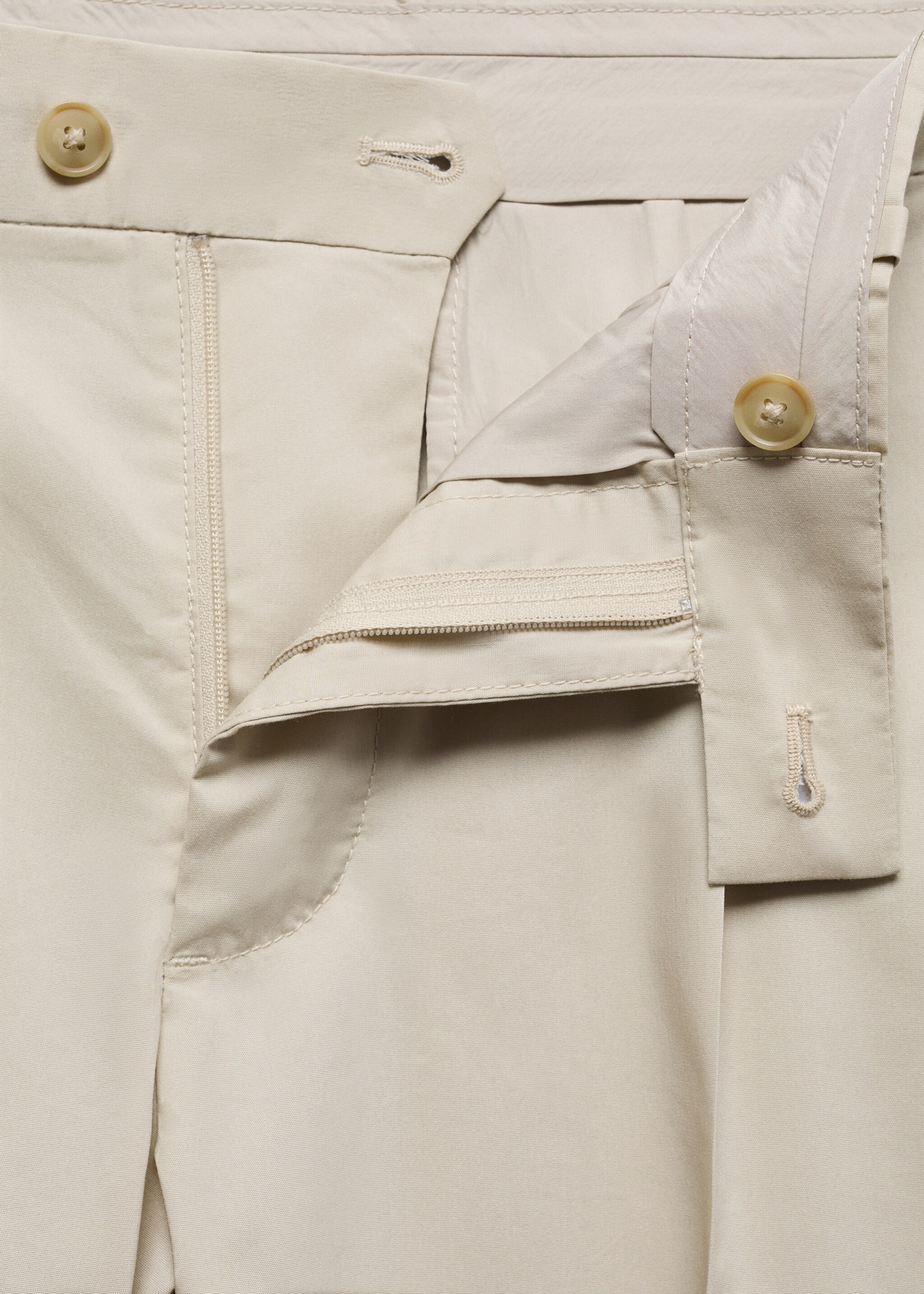 Slim fit pamučne hlače s ušitcima - Detalji artikla 8