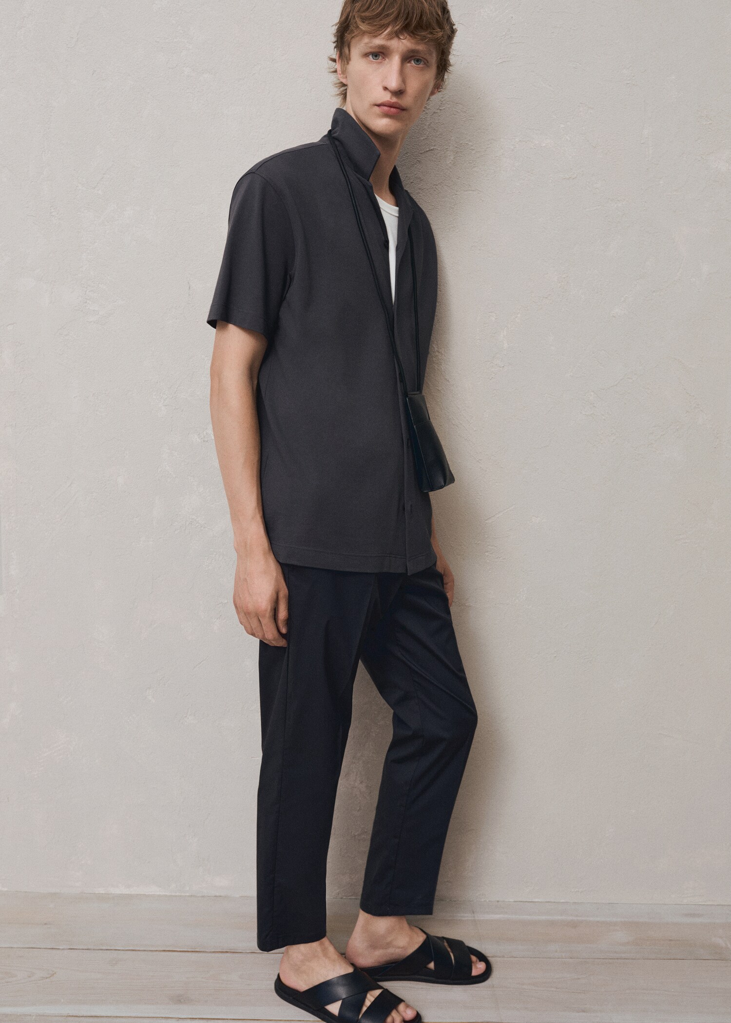 Pantalon coton slim-fit pinces - Détail de l'article 5
