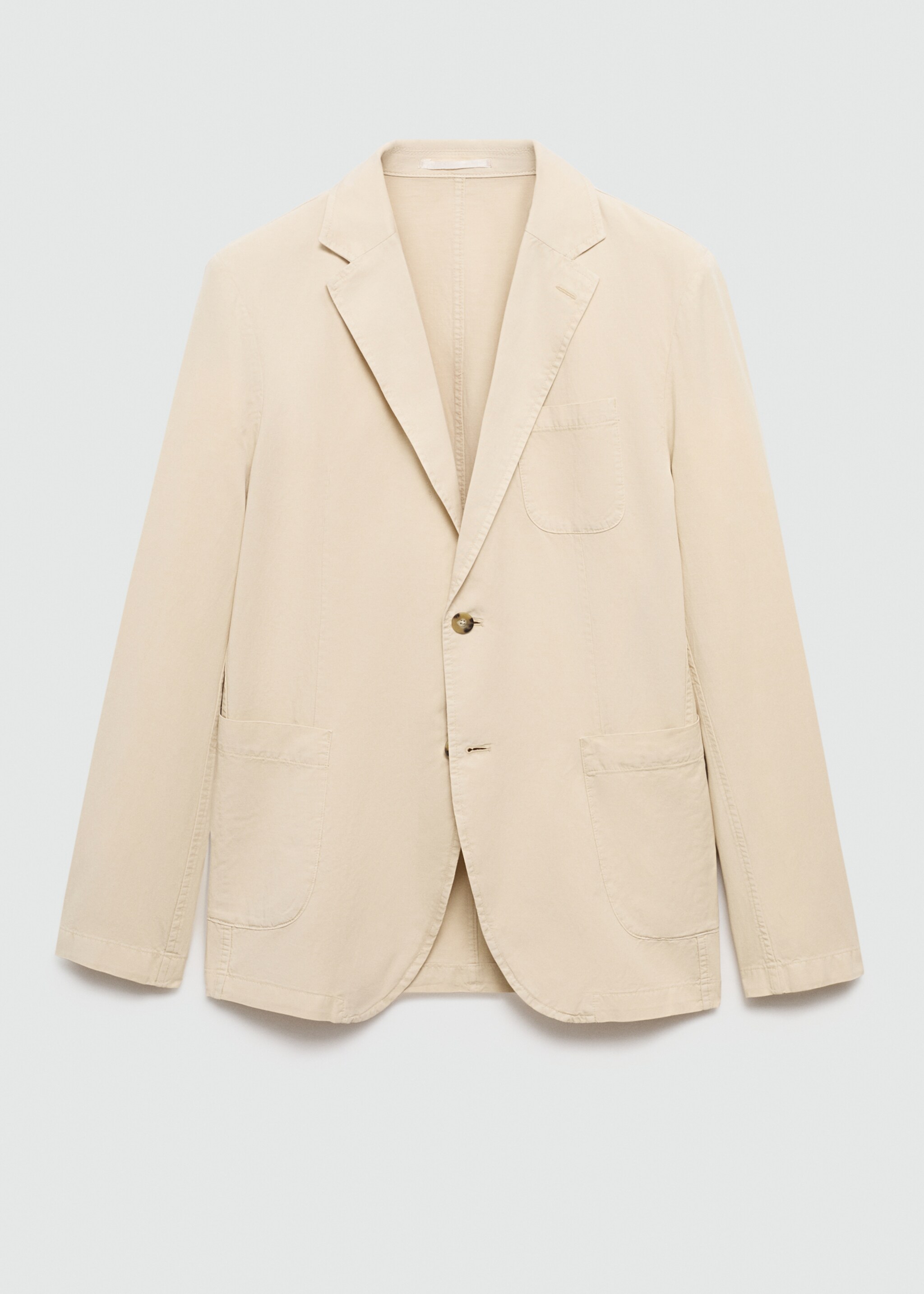 Washed-effect cotton-linen jacket - Article without model