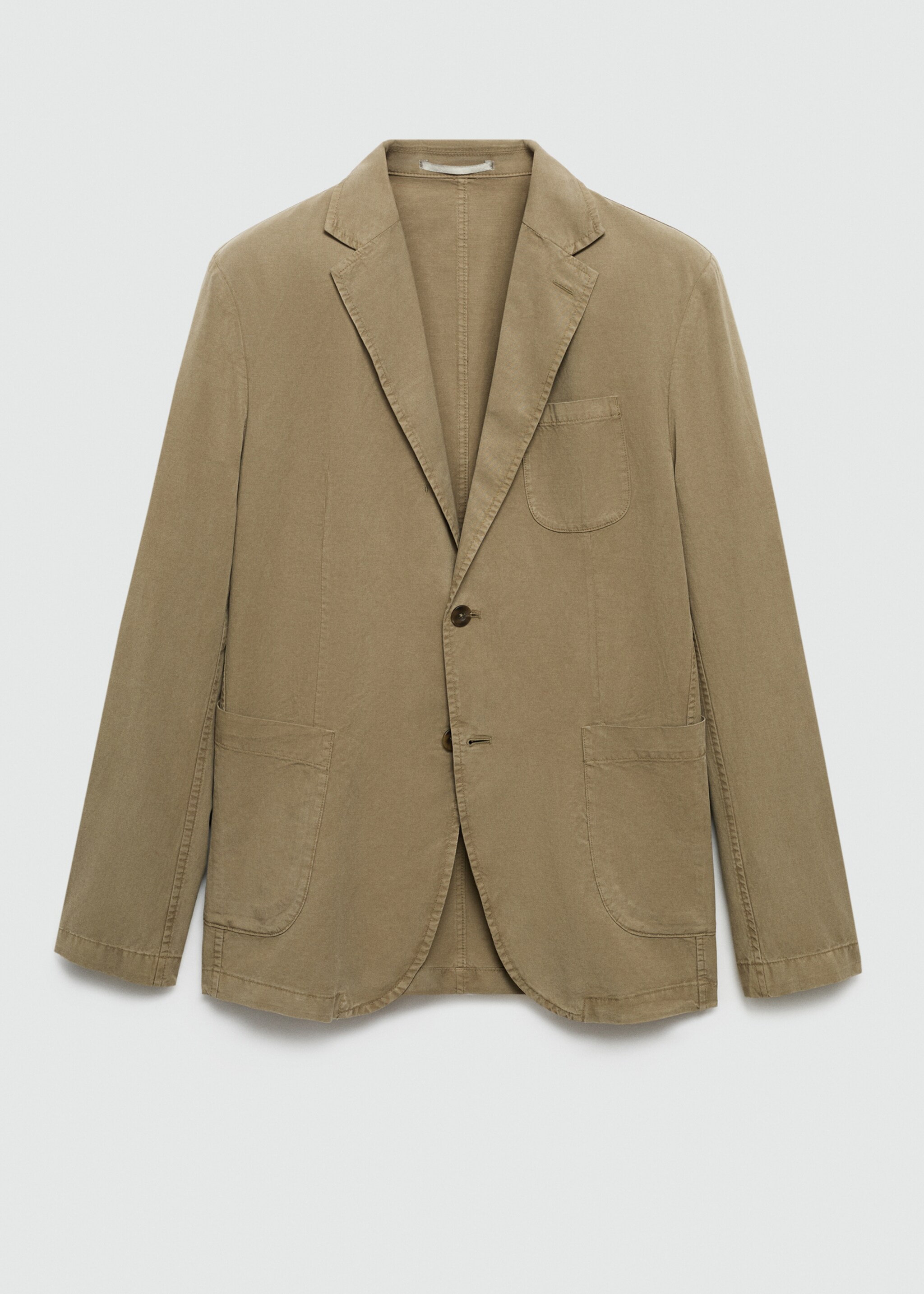 Washed-effect cotton-linen jacket - Article without model