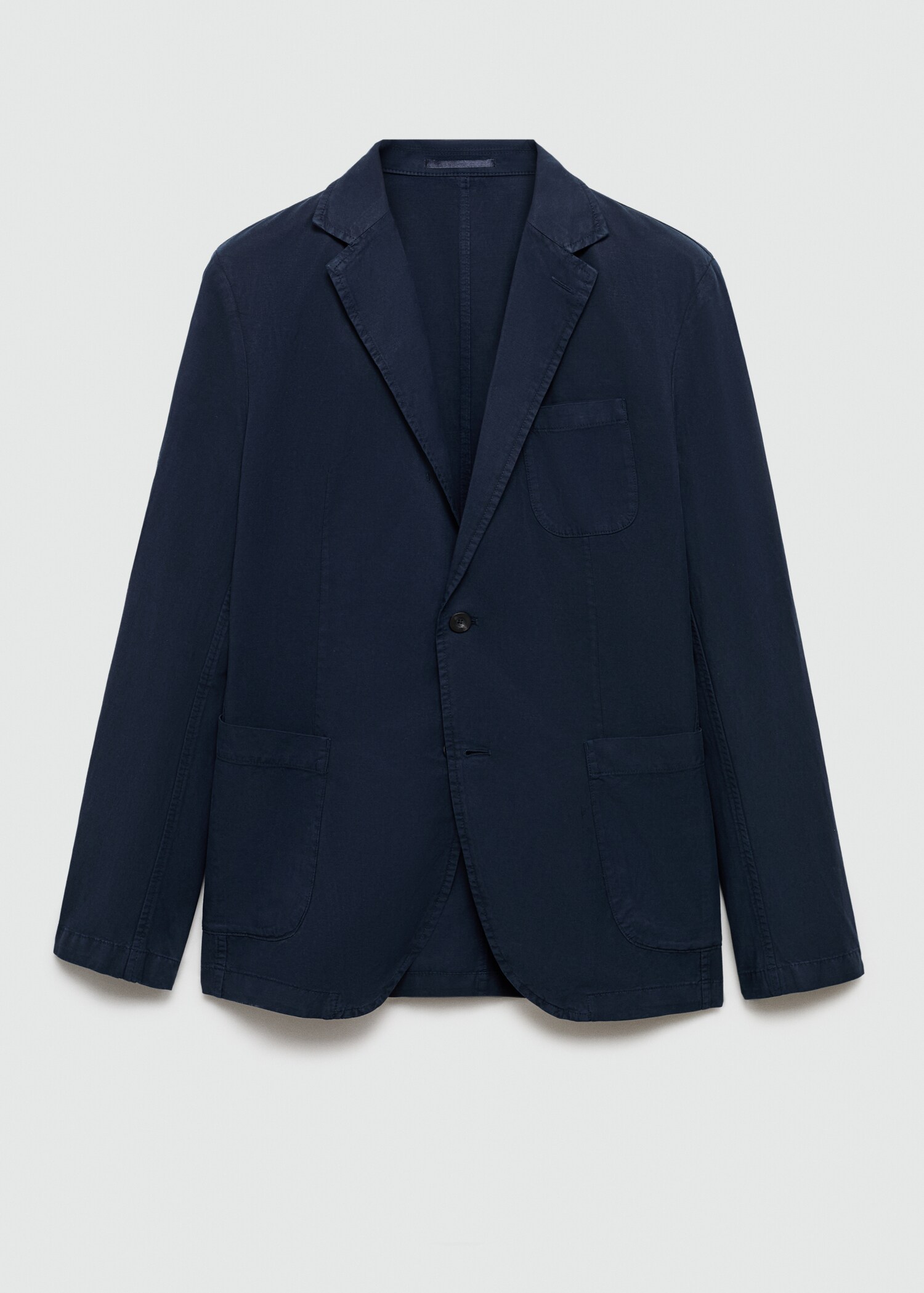 Washed-effect cotton-linen jacket - Article without model