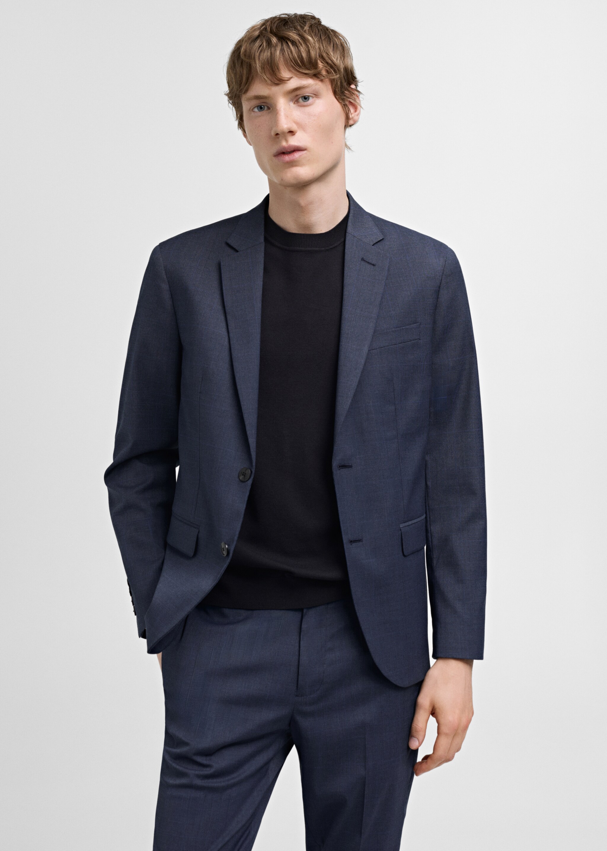 Americana vestit París súper slim fit - Pla mig, Blau indi. Ref: 77010577-00.