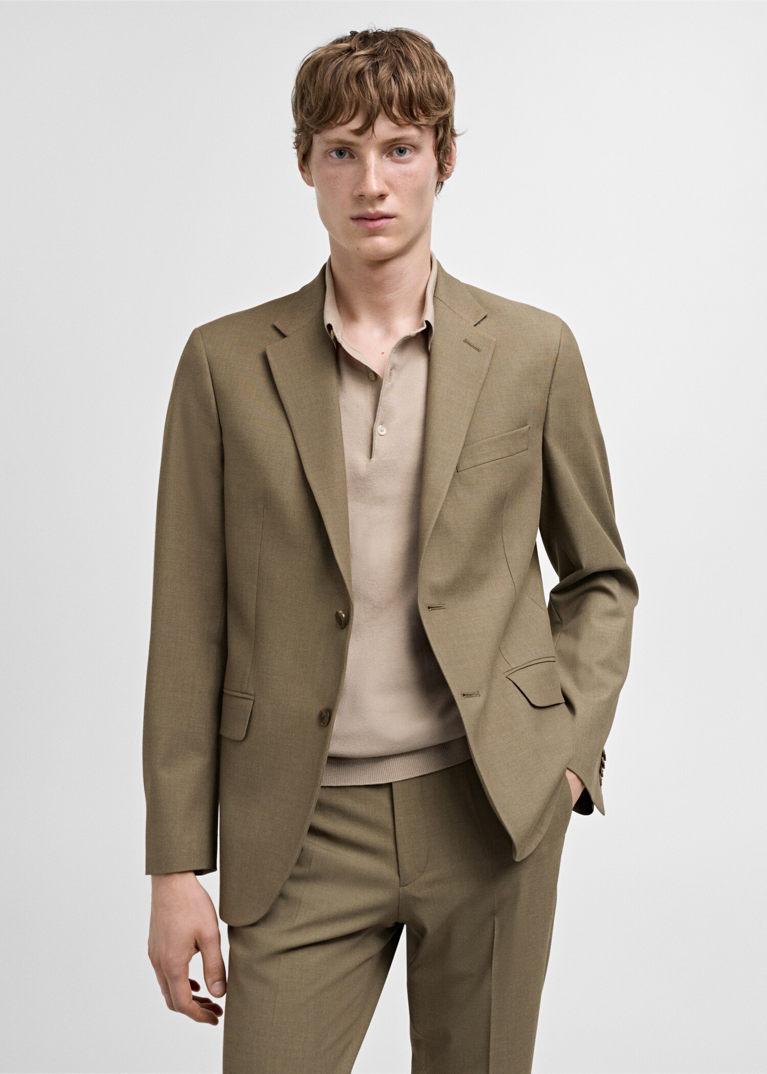Americana traje slim fit tejido comfort stretch - Plano medio