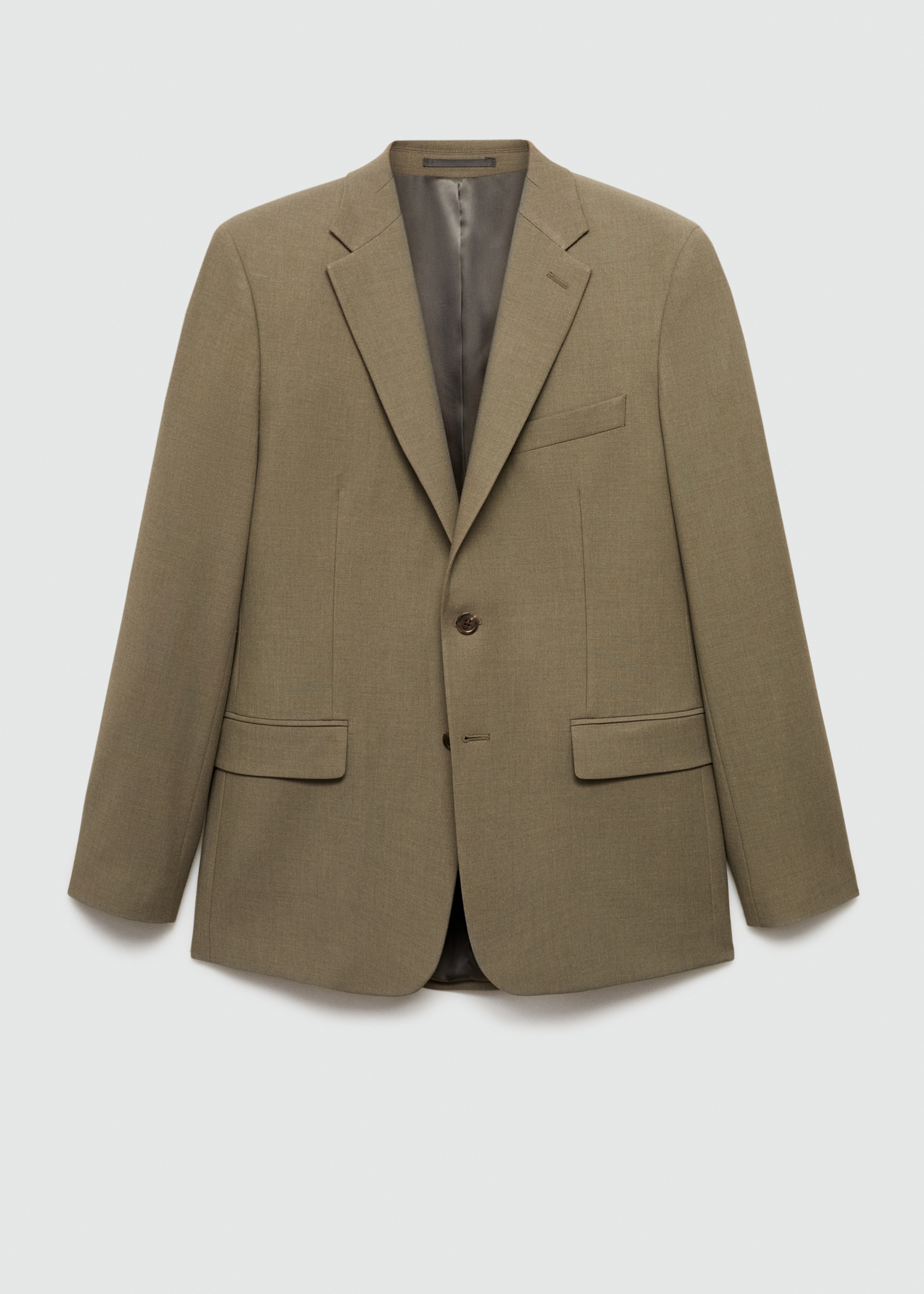 Veste costume slim-fit tissu comfort stretch - Article sans modèle, Vert. Ref: 77010582-00.