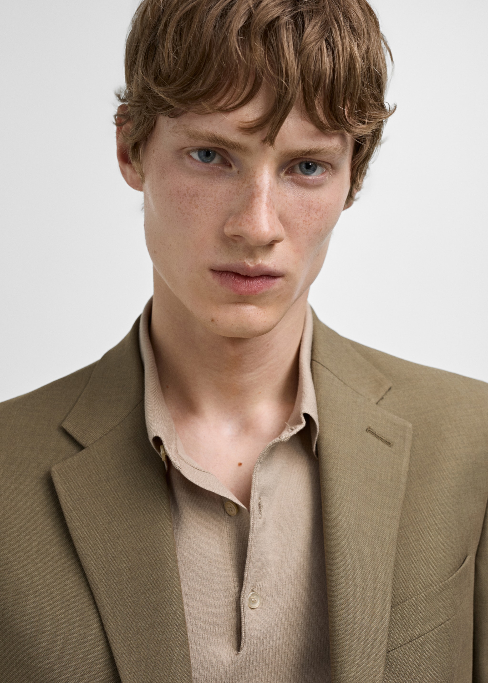 Veste costume slim-fit tissu comfort stretch - Détail de l'article 1, Vert. Ref: 77010582-00.