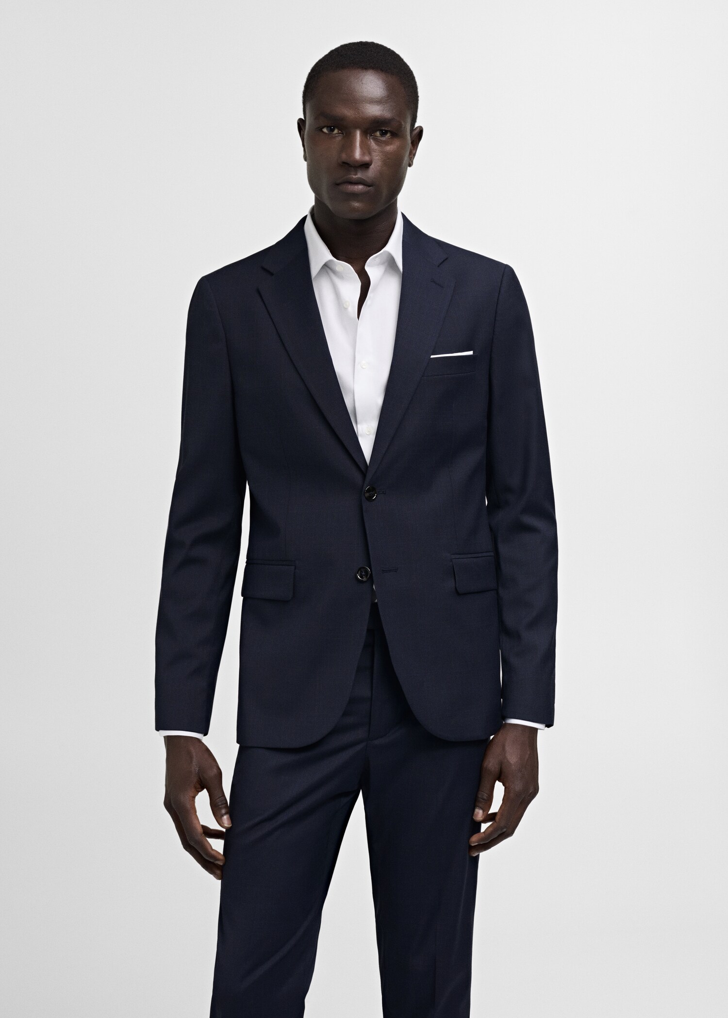 Milan slim-fit suit blazer - Medium plane