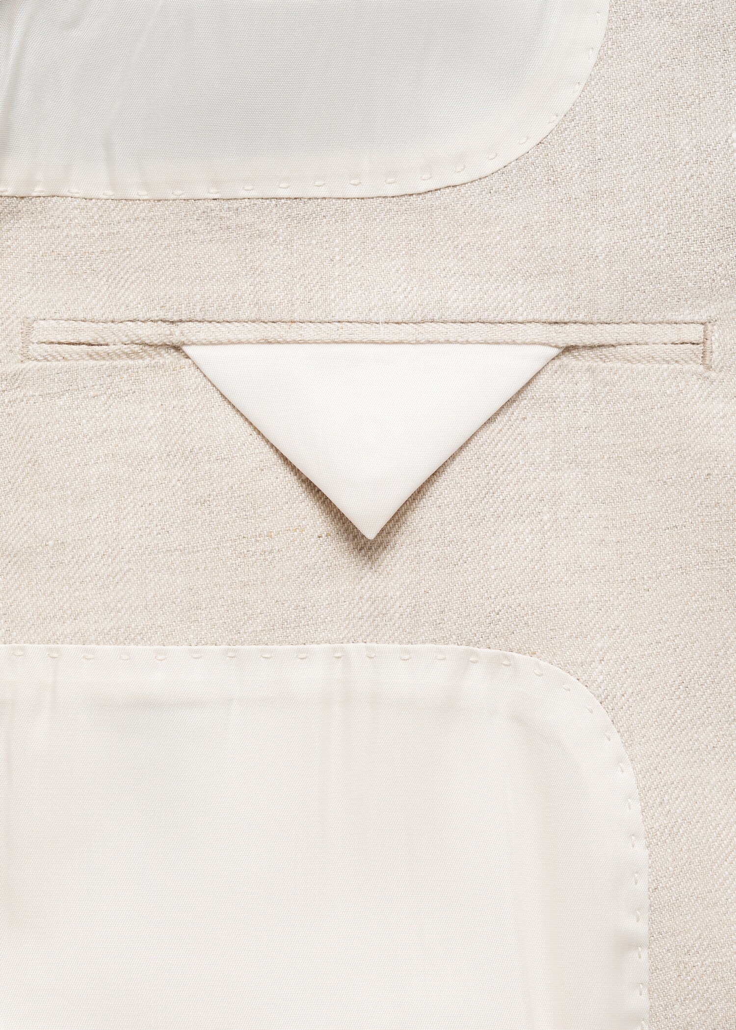 100% linen slim-fit suit jacket - Details of the article 0