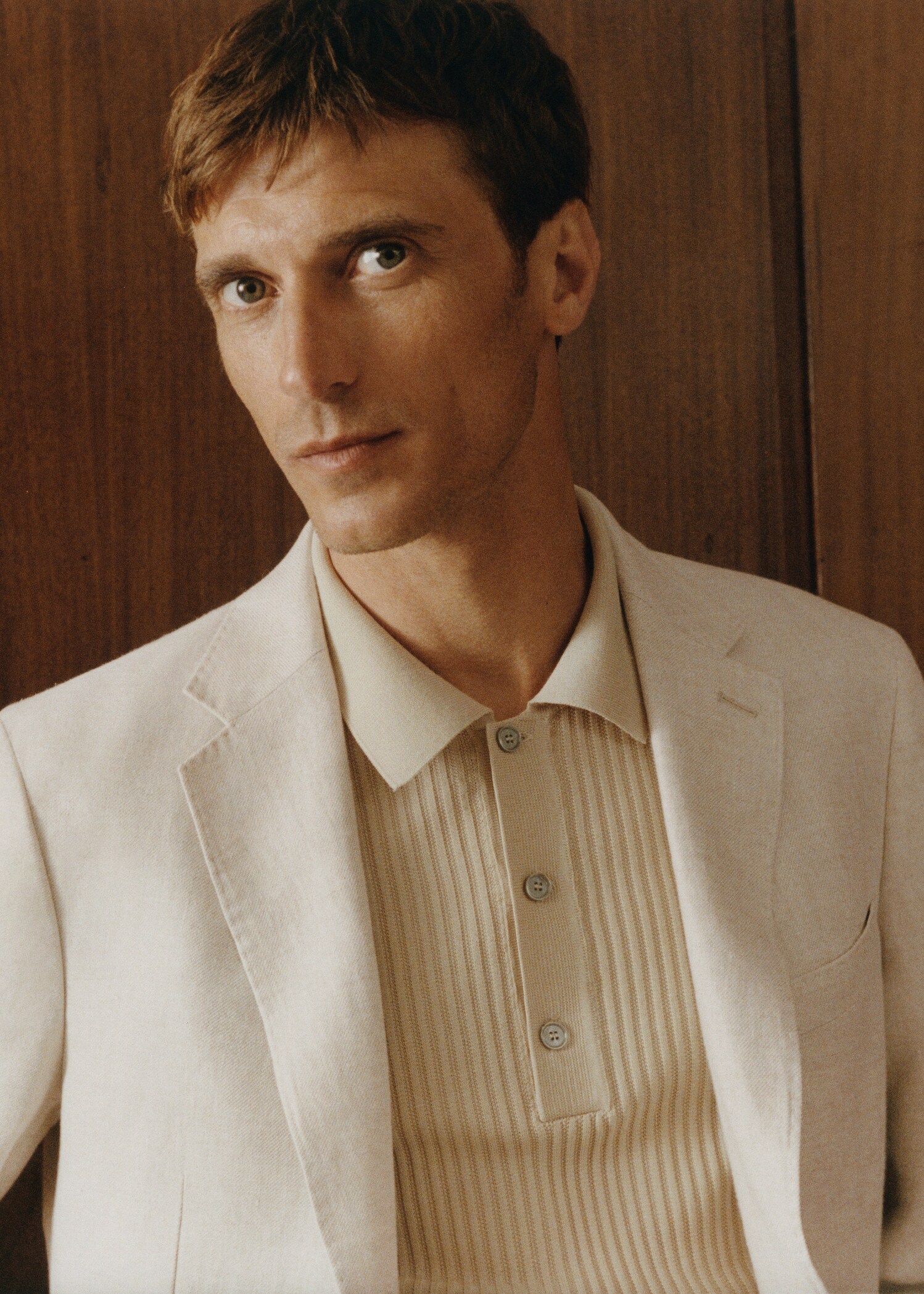 100% linen slim-fit suit jacket - Details of the article 3