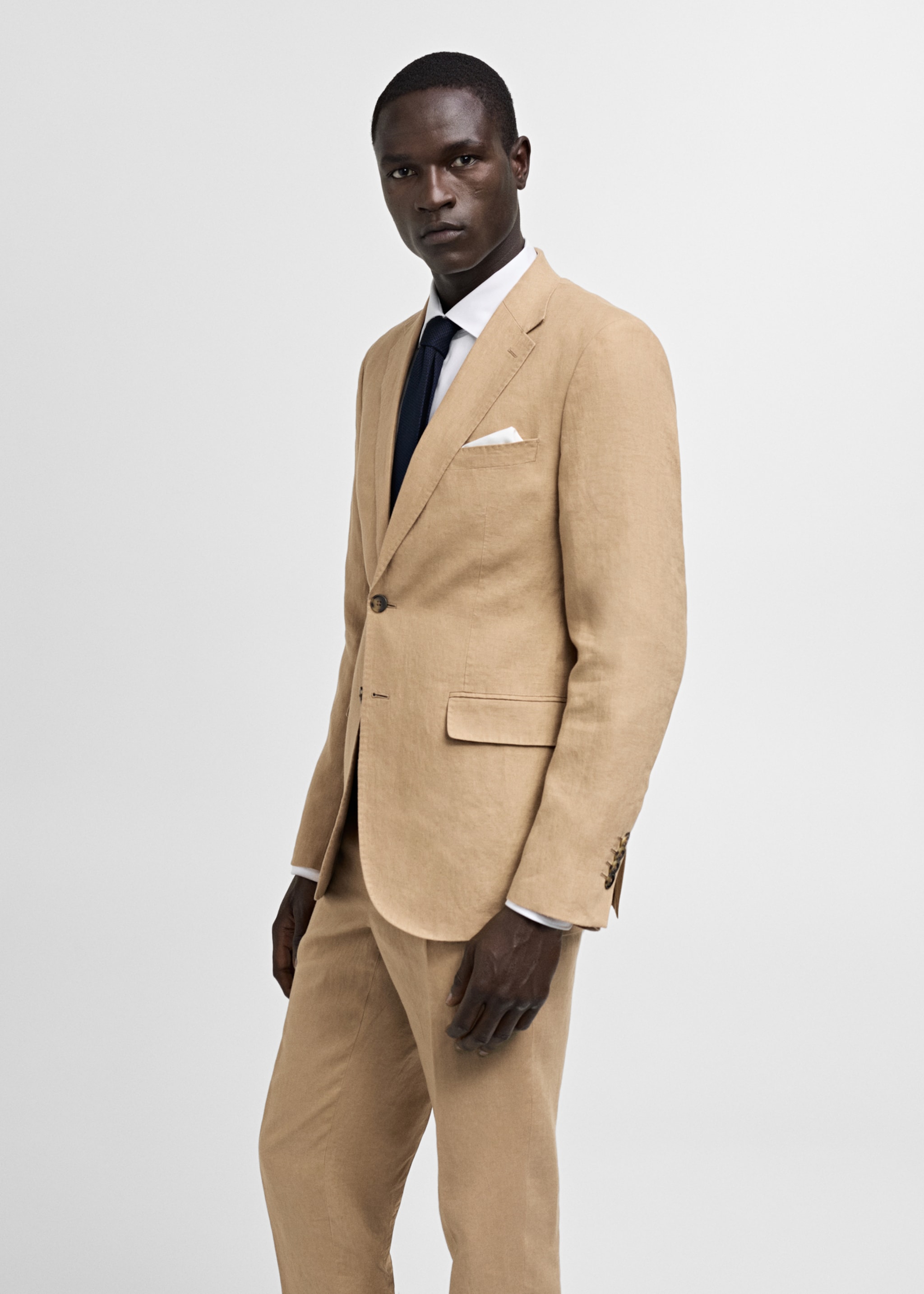 Slim fit sako za odijelo od 100 % lana - Detalji artikla 2