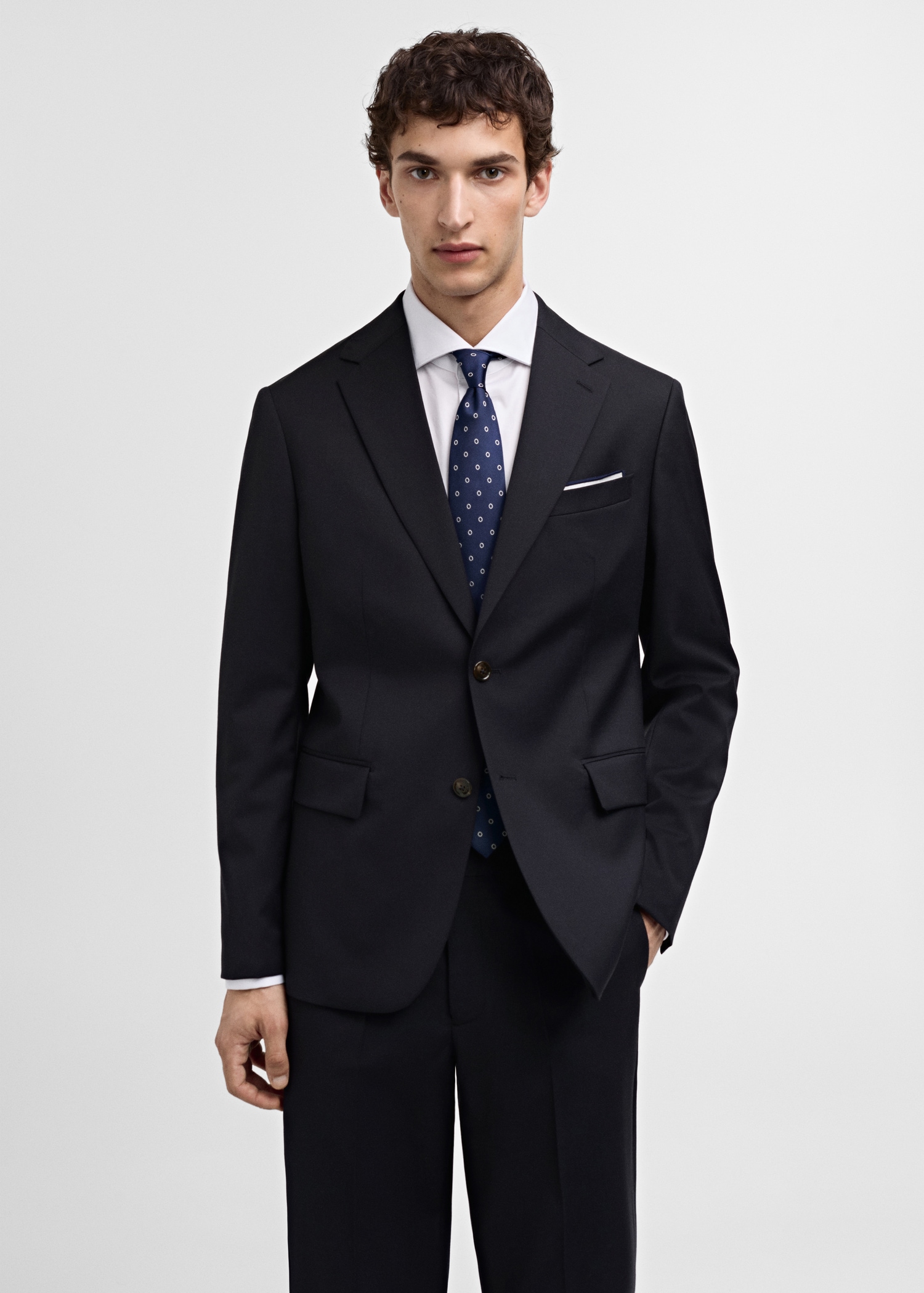 Giacca completo slim-fit 100% lana vergine Uomo MANGO OUTLET