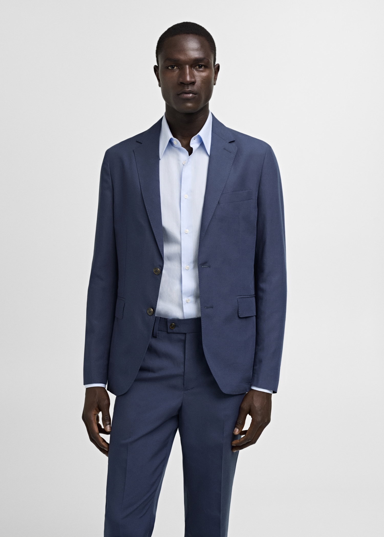 Stretch-fabric slim-fit suit blazer Men MANGO OUTLET USA