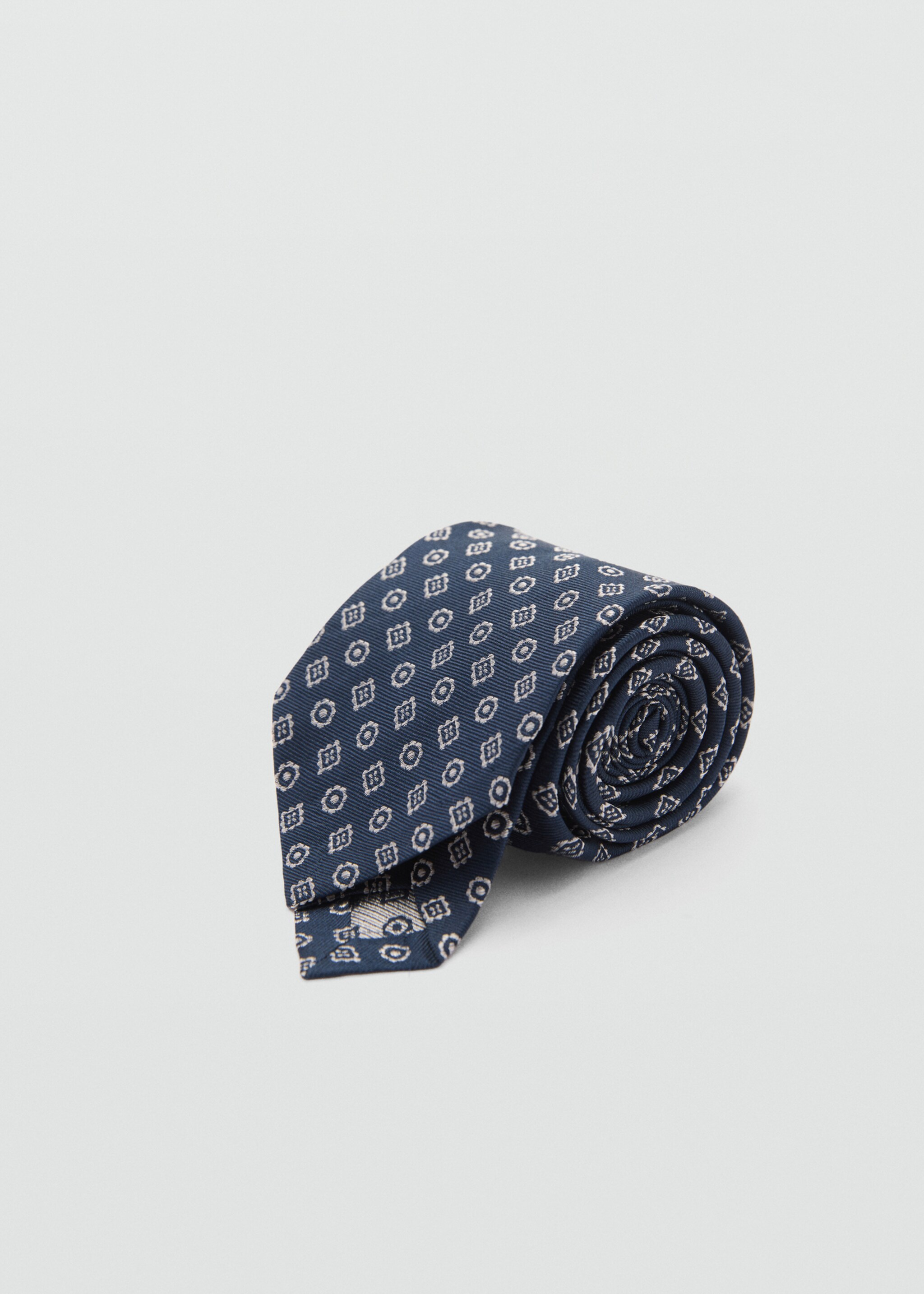 Corbata 100% seda de mora estampat rombes - Pla mig