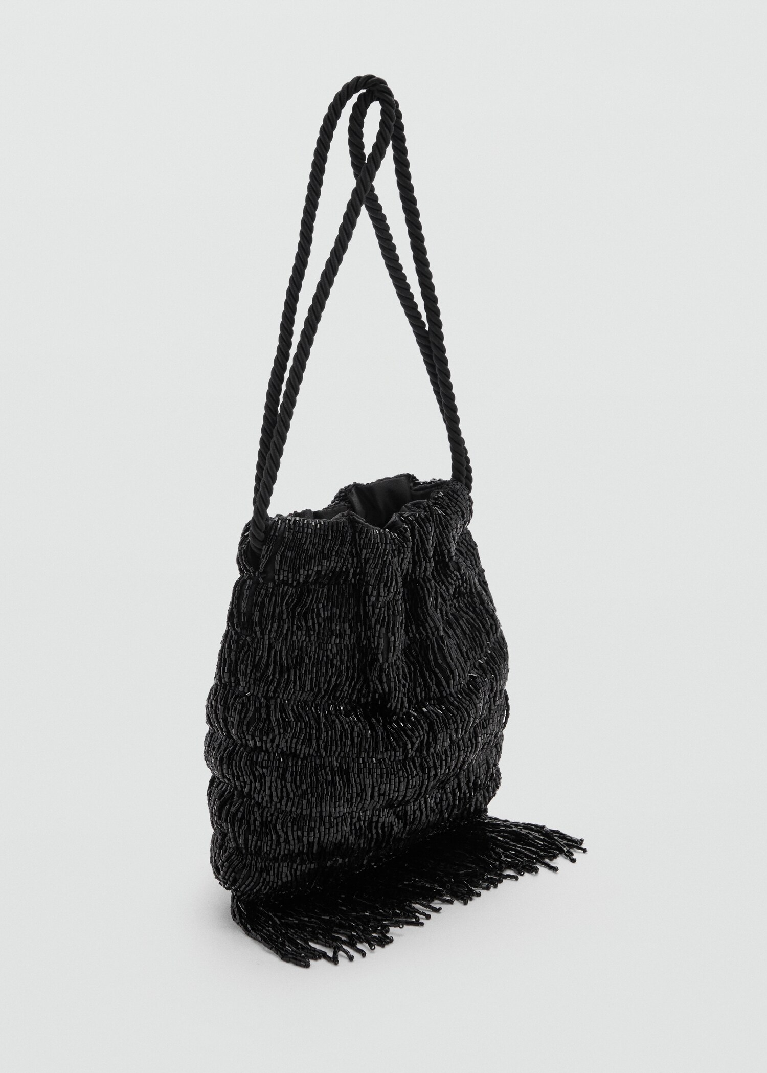 Fringe beads bag - Medium plane