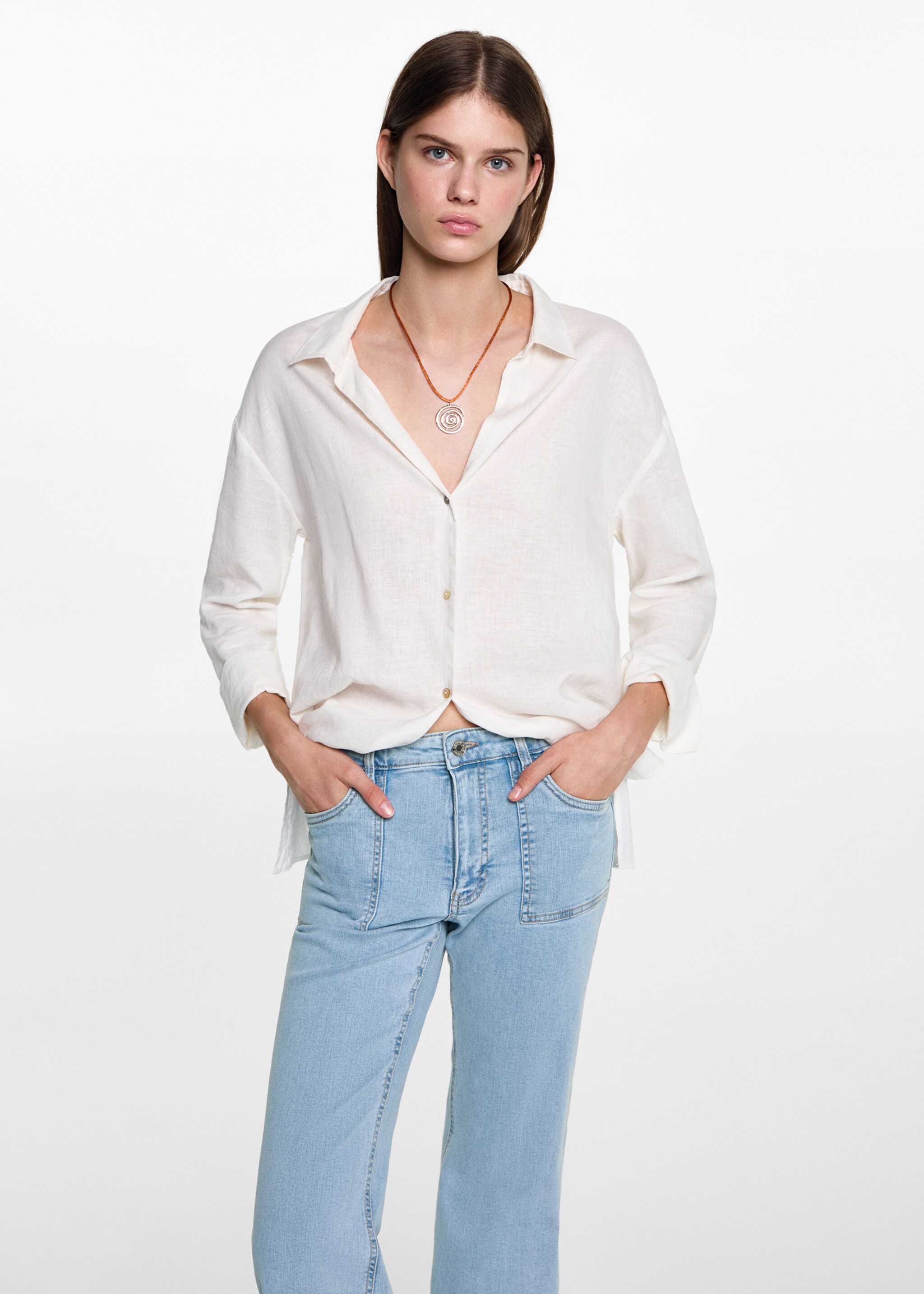 Jean flare poches - Détail de l'article 1, Bleu moyen. Ref: 77010609-00.