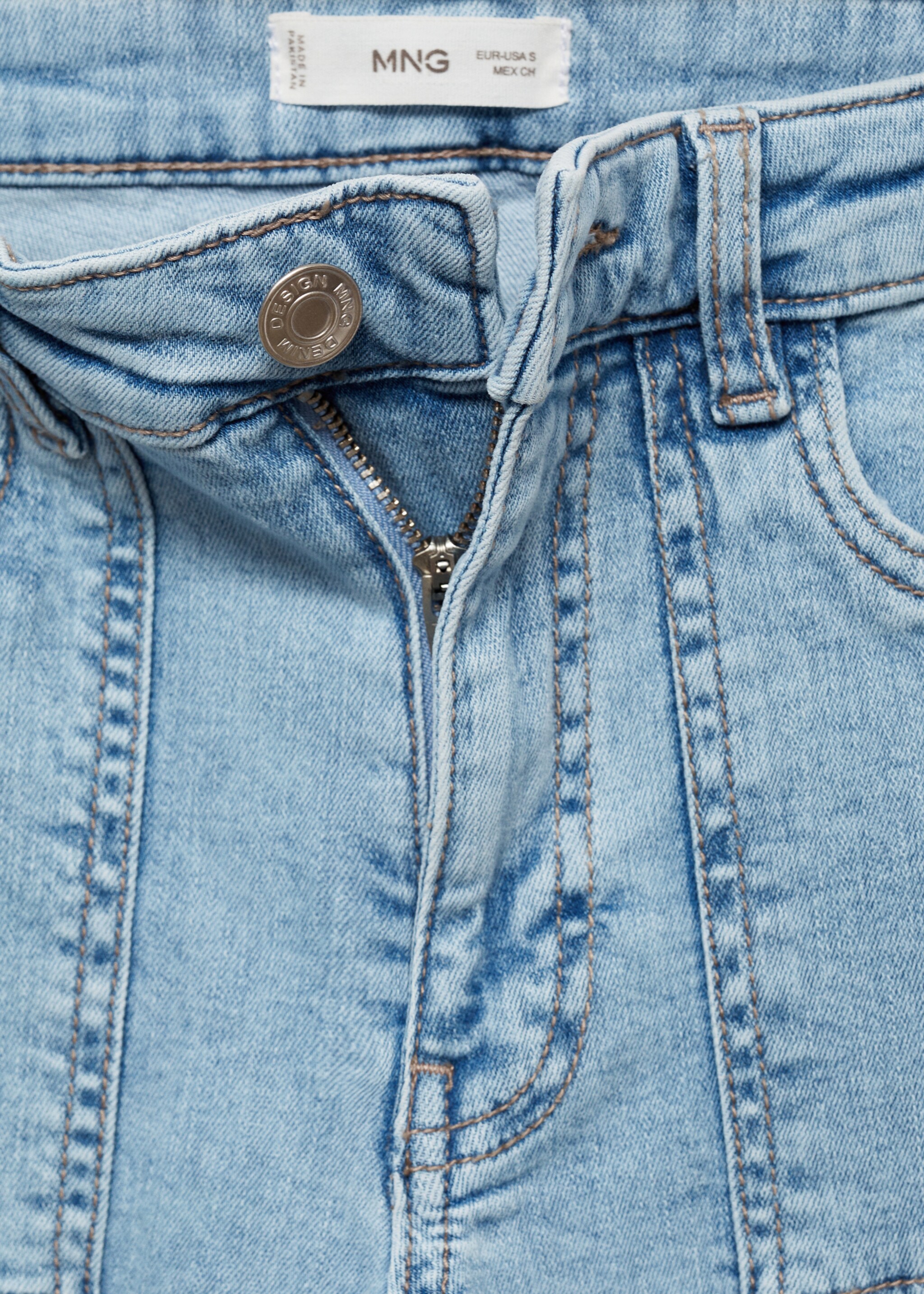 Jean flare poches - Détail de l'article 8, Bleu moyen. Ref: 77010609-00.