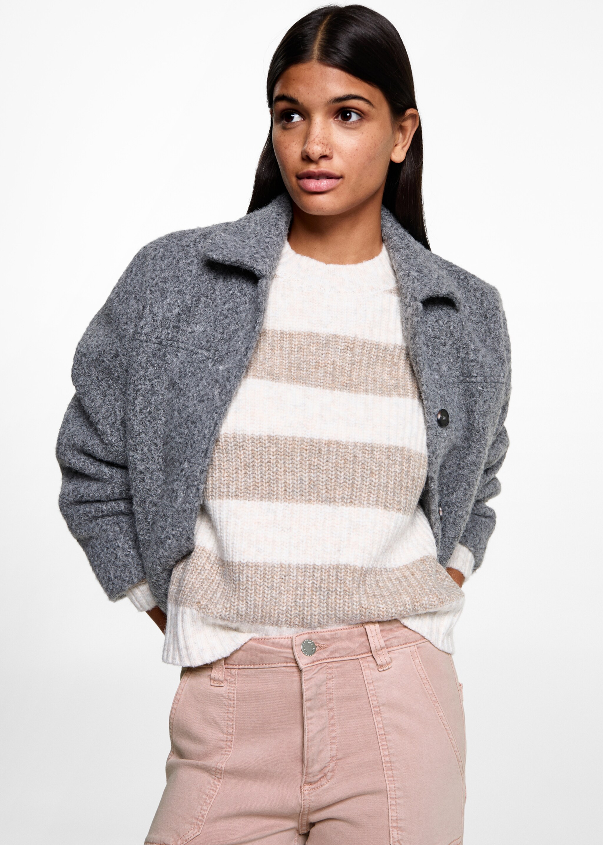 Jeans culotte bolsillos - Plano medio