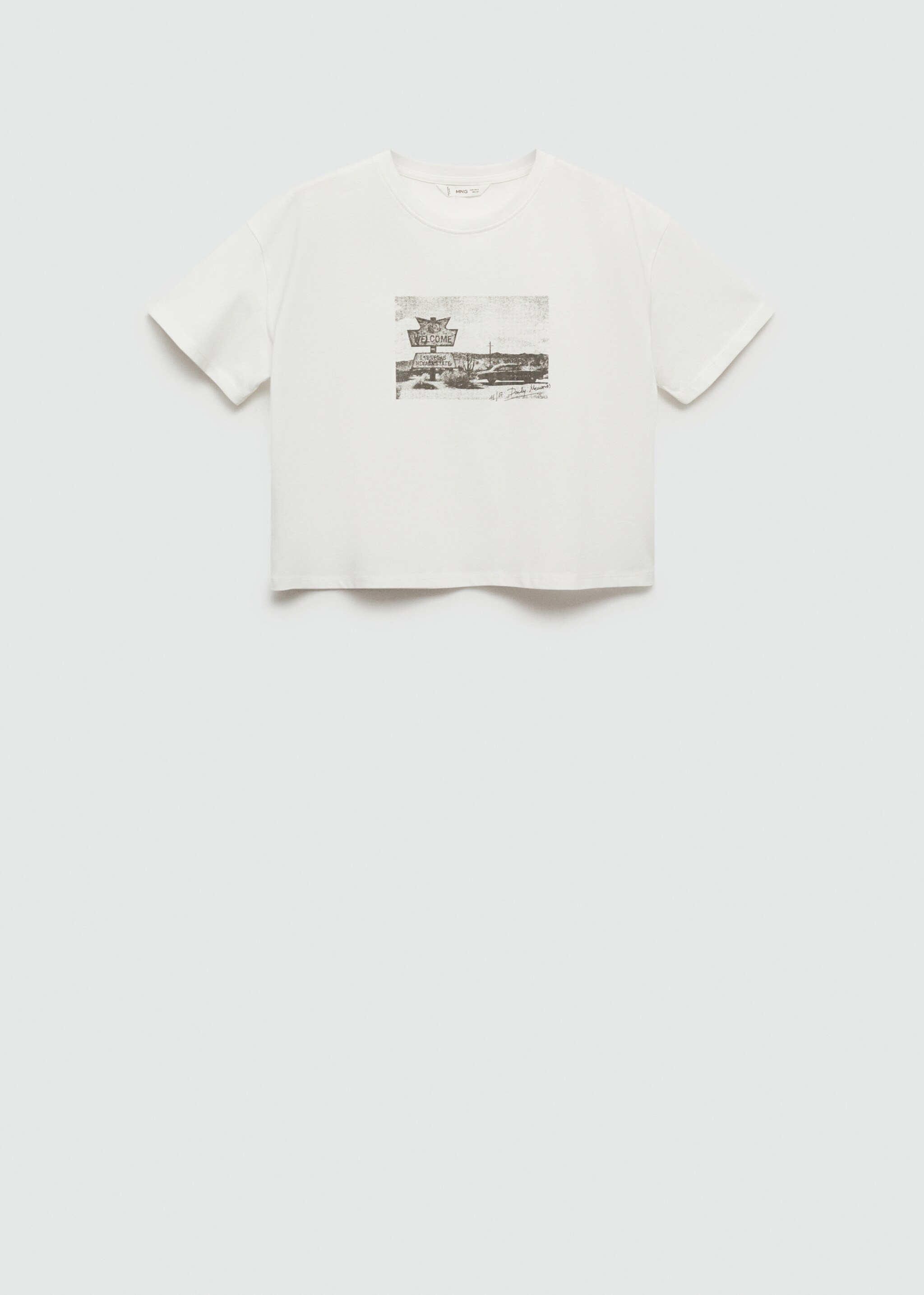 Printed cropped t-shirt - Article without model