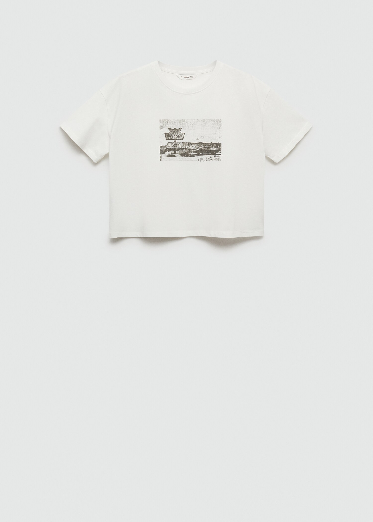 Printed cropped t-shirt - Article without model