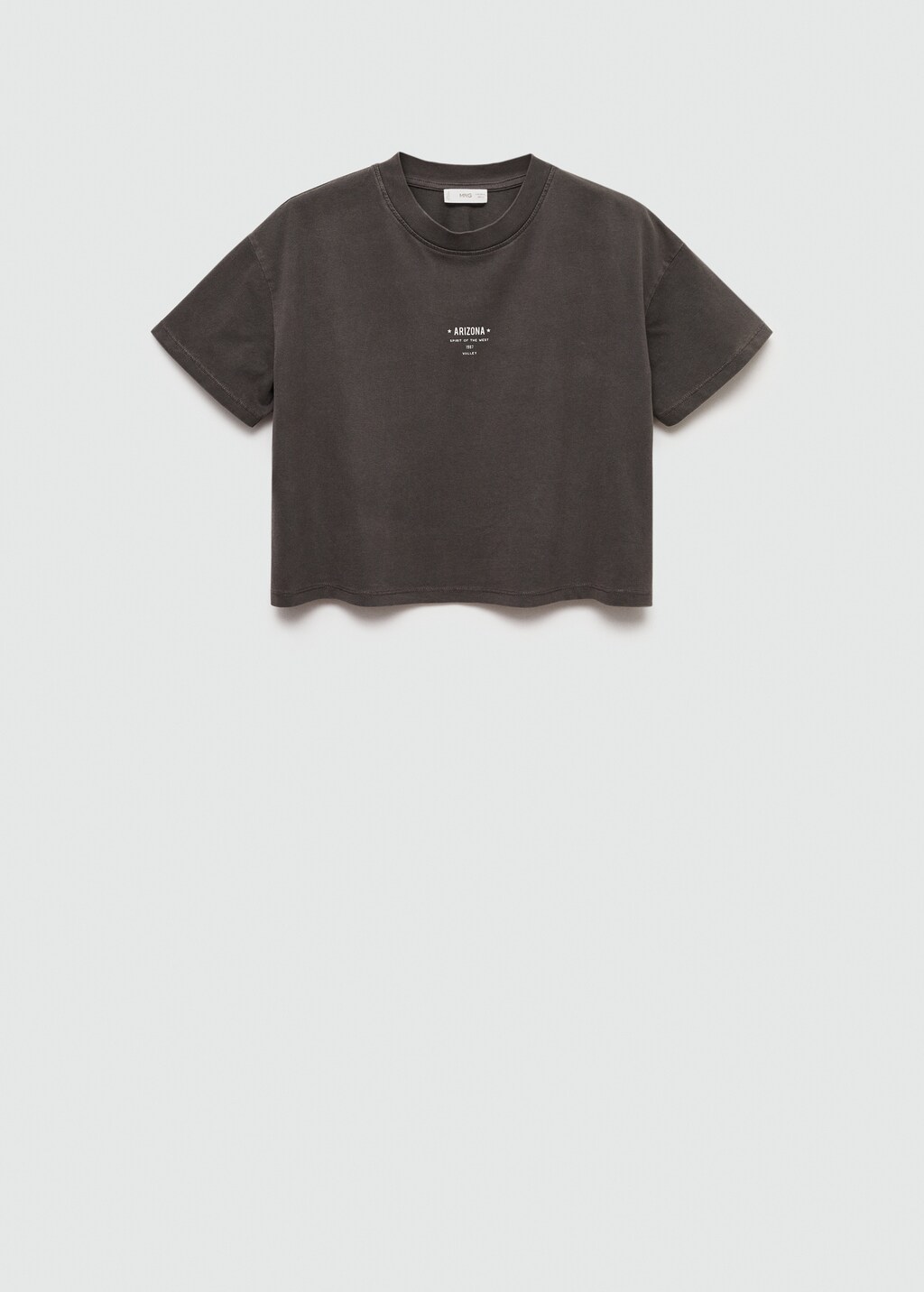 Printed cropped t-shirt - Teen Girl | MANGO OUTLET USA